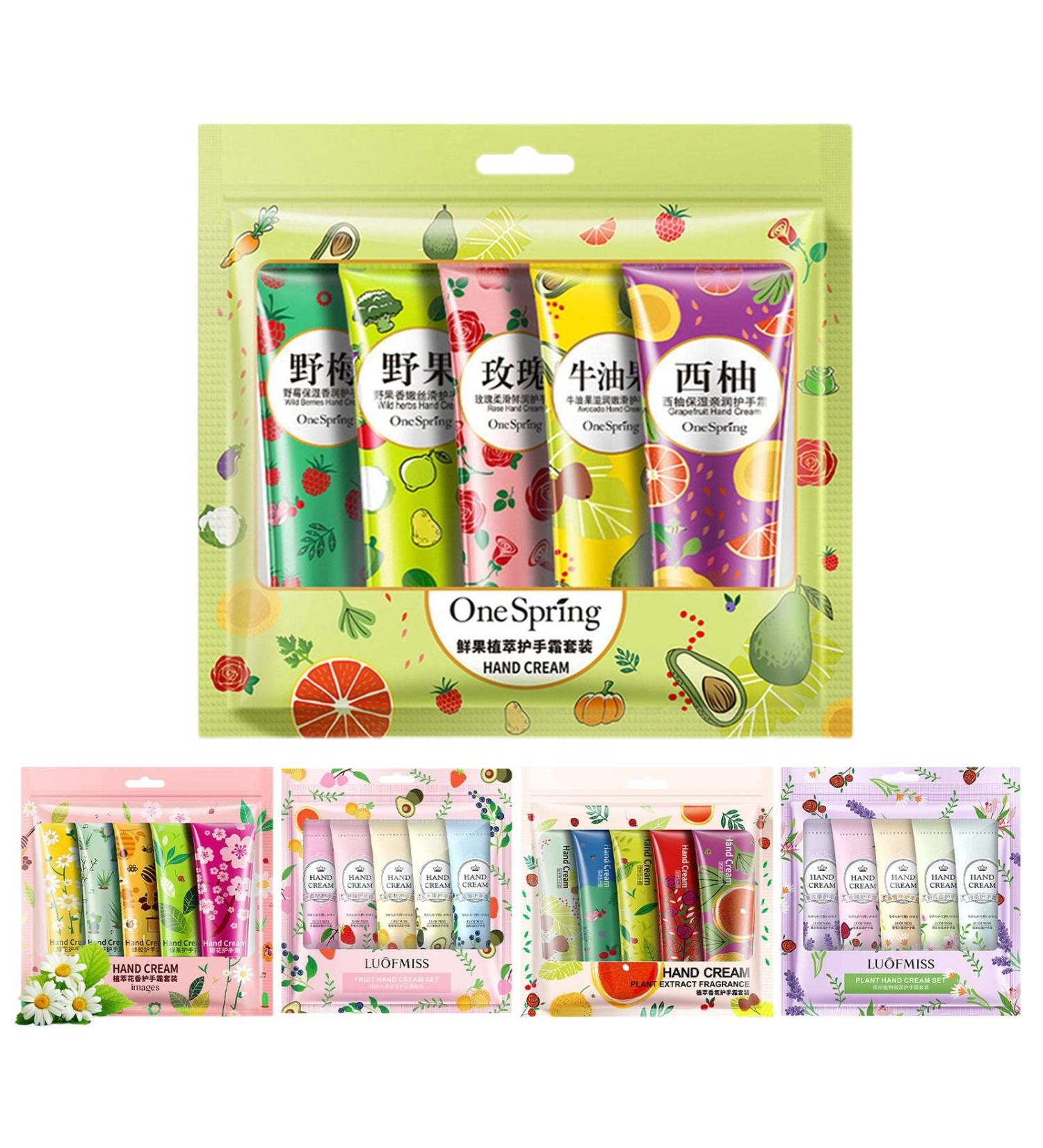Hand Cream Gift Set - Moisturizing Travel Size Hand Creams | 5 Nourishing 30ml Lotions for Dry Hands - Buy Online on GoSupps.com