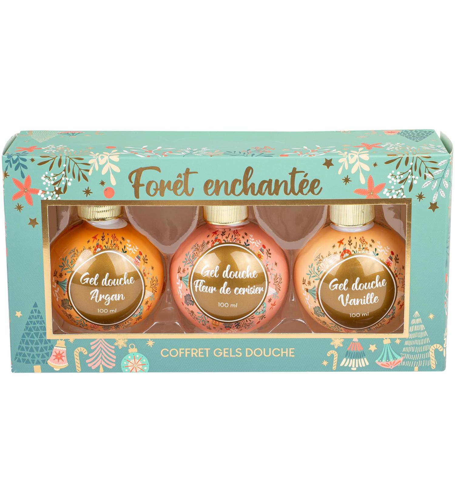  French Tendance Enchanted Forest Shower Gel Trio 100ml - Argan Cherry Blossom Vanilla - Body Care Kit Pampering Bath - Women's Beauty and Wellness Gift Set - Travel Size - French Trend - Buy Online on GoSupps.com