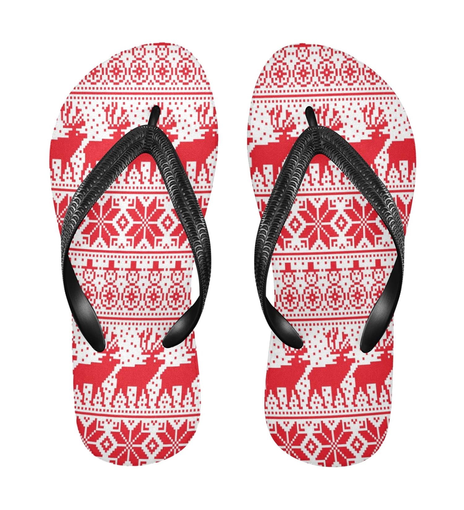 Mnsruu Multicolored Flip Flops - Perfect Sandals for New Year & Christmas | Comfortable Slippers for Men & Women | Ideal for Travel Hotel & Spa - Buy Online on GoSupps.com