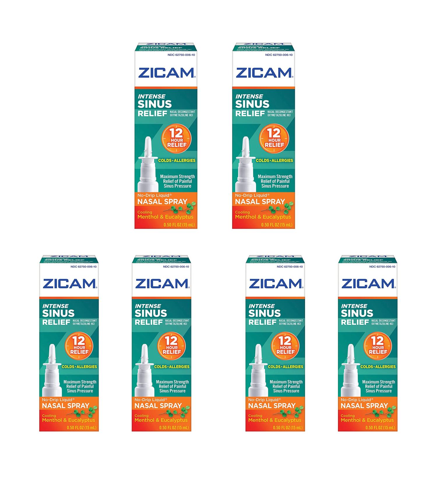 Ziacam Intense Sinus Relief No-Drip Liquid Nasal Spray 0.50 FL OZ