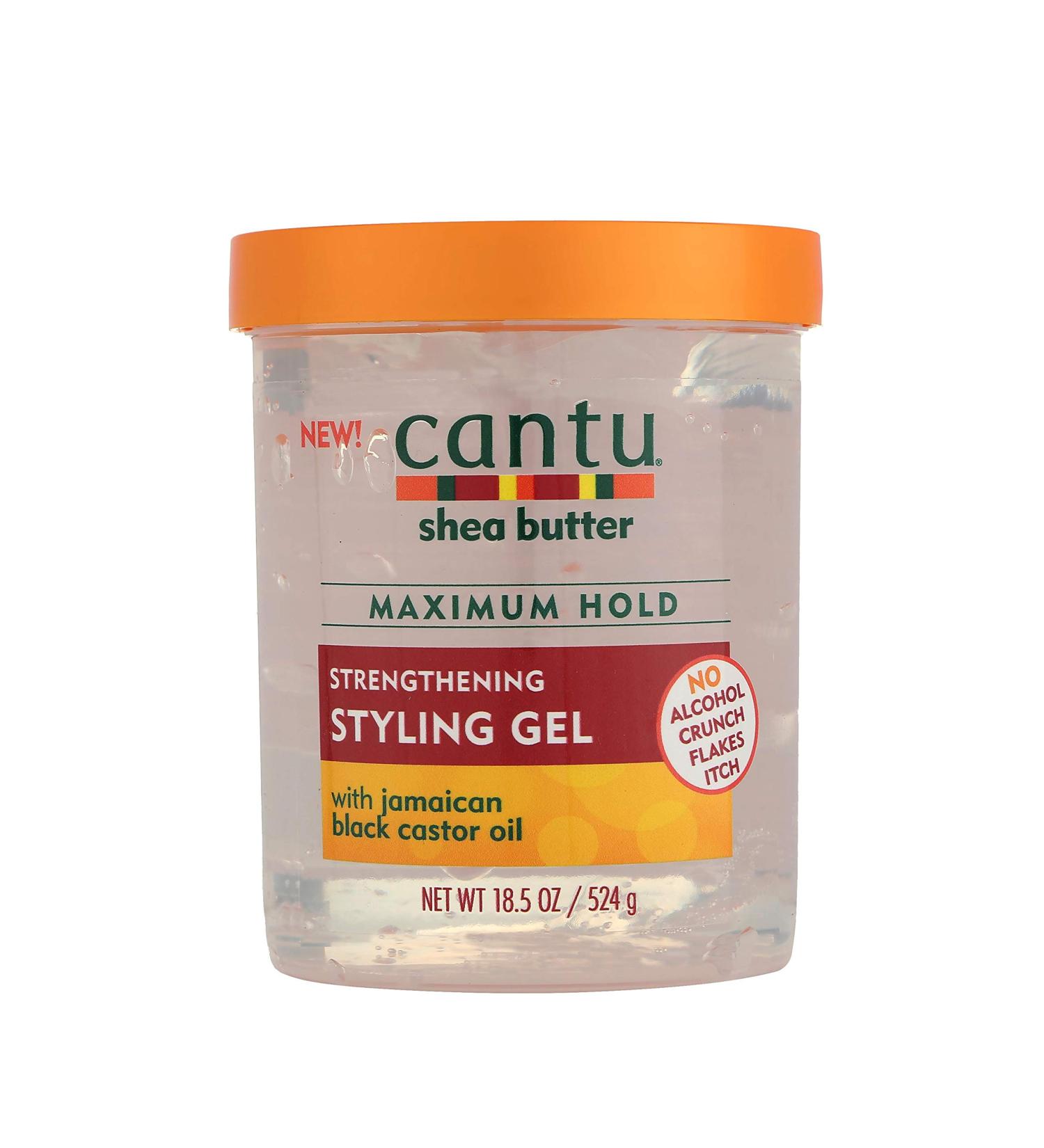 Cantu Shea Butter Maximum Hold Strengthening Styling Gel (Pack of 2) Jasmine 1.15 Pound (Pack of 2)