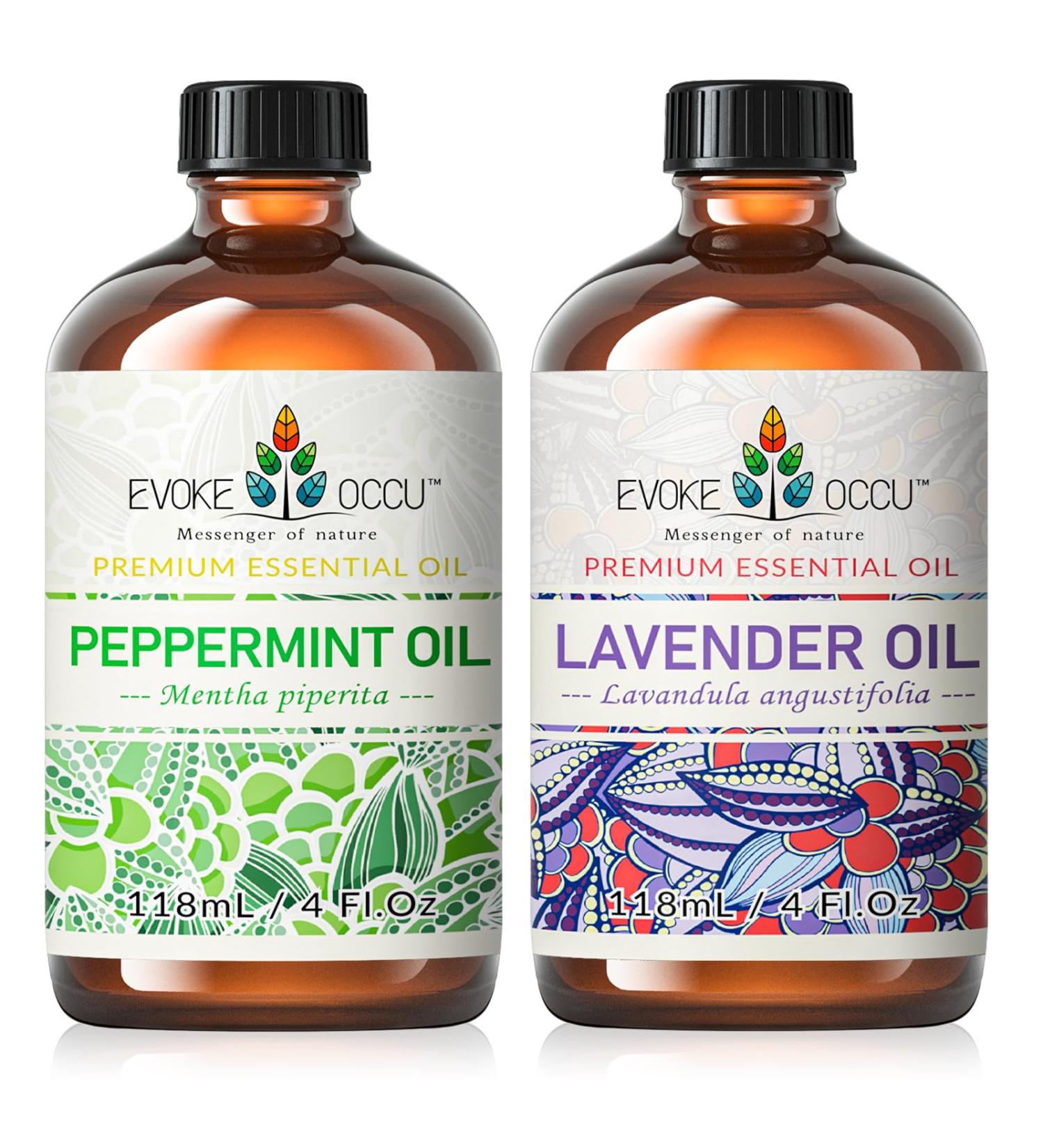 EVOKE OCCU Peppermint Essential Oil and Lavender Essential Oil - 4 Fl Oz - Buy Online on GoSupps.com