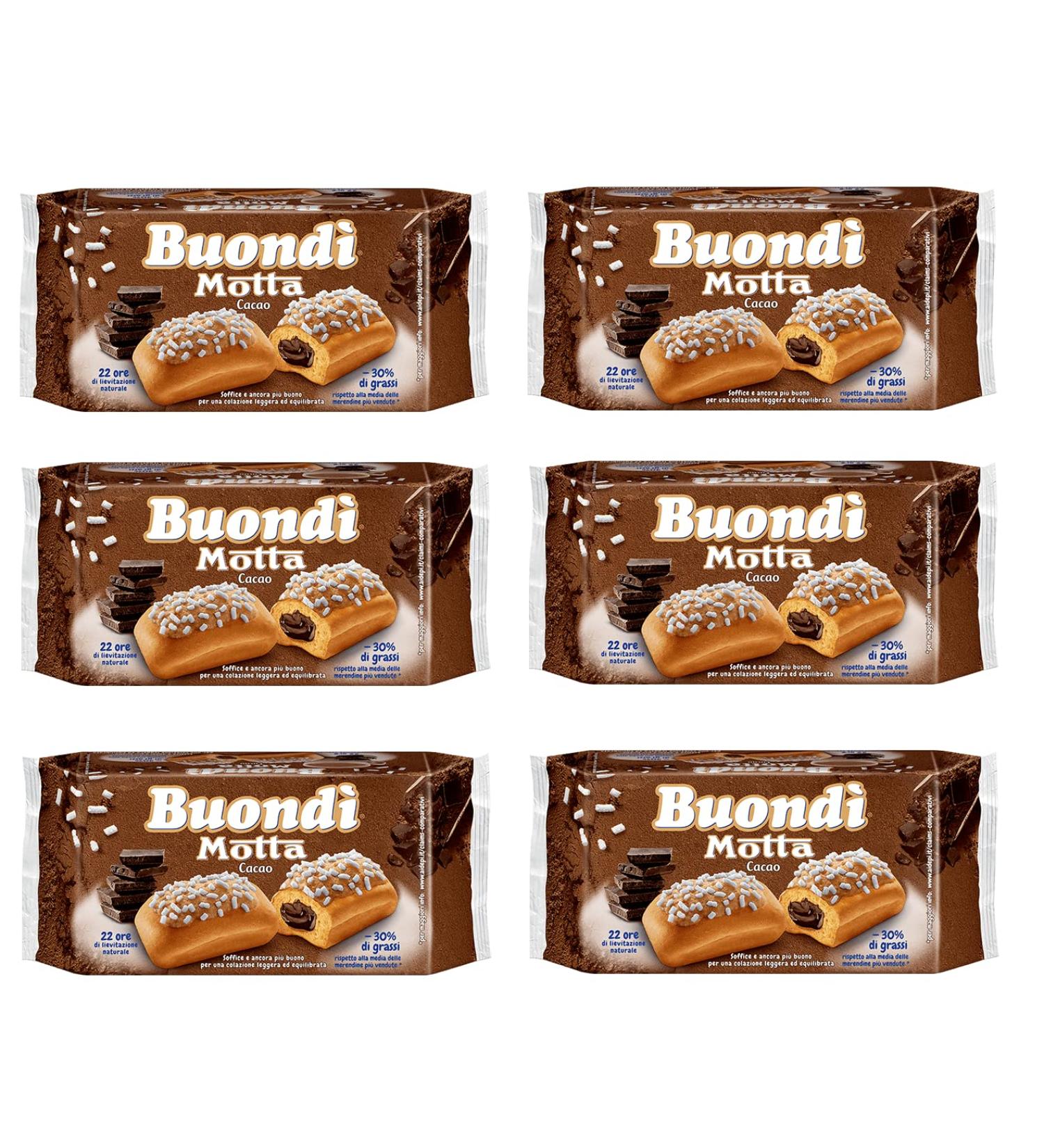  Buond Motta Buond Cacao Pack of 6 candies with cocoa cream 258 g (6 x 43 g) - Buy Online on GoSupps.com