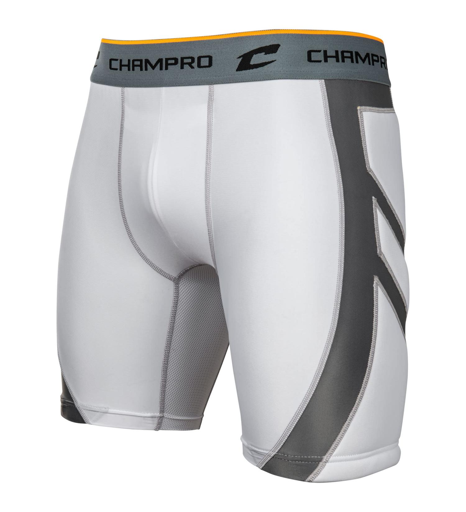 Champro Boys Wind Up Compression Sliding Shorts - White/Opulent Garden | Durable Polyester & Spandex | Perfect for Baseball & Softball - Buy Online on GoSupps.com