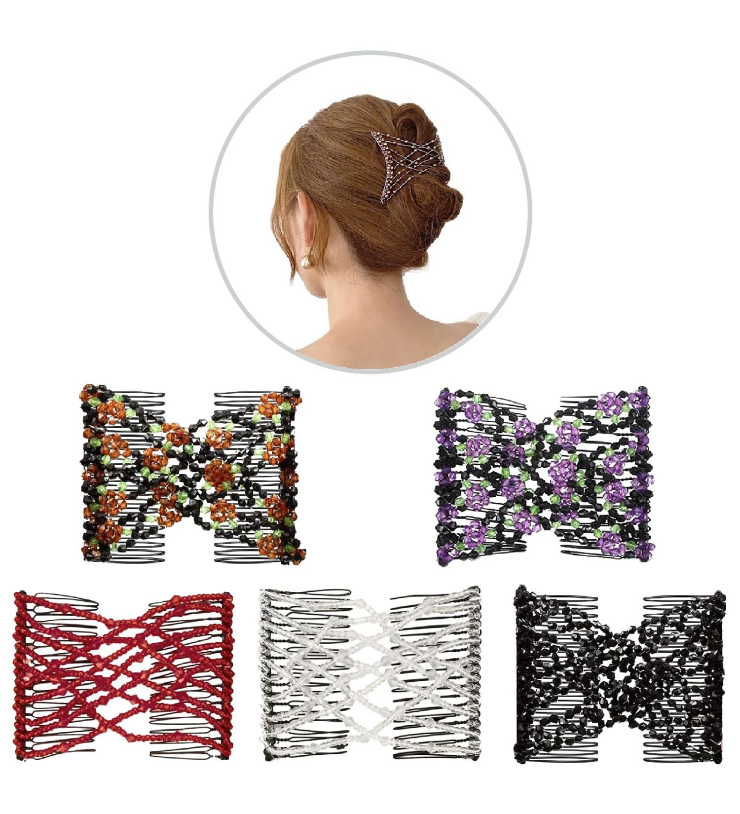 Lushype 5-Piece Magical Hair Accessories Set | Pearl Hair Comb Elastic Clips & Stylish Hairpise for Women & Girls - Perfect for Thick & Thin Hair - Buy Online on GoSupps.com