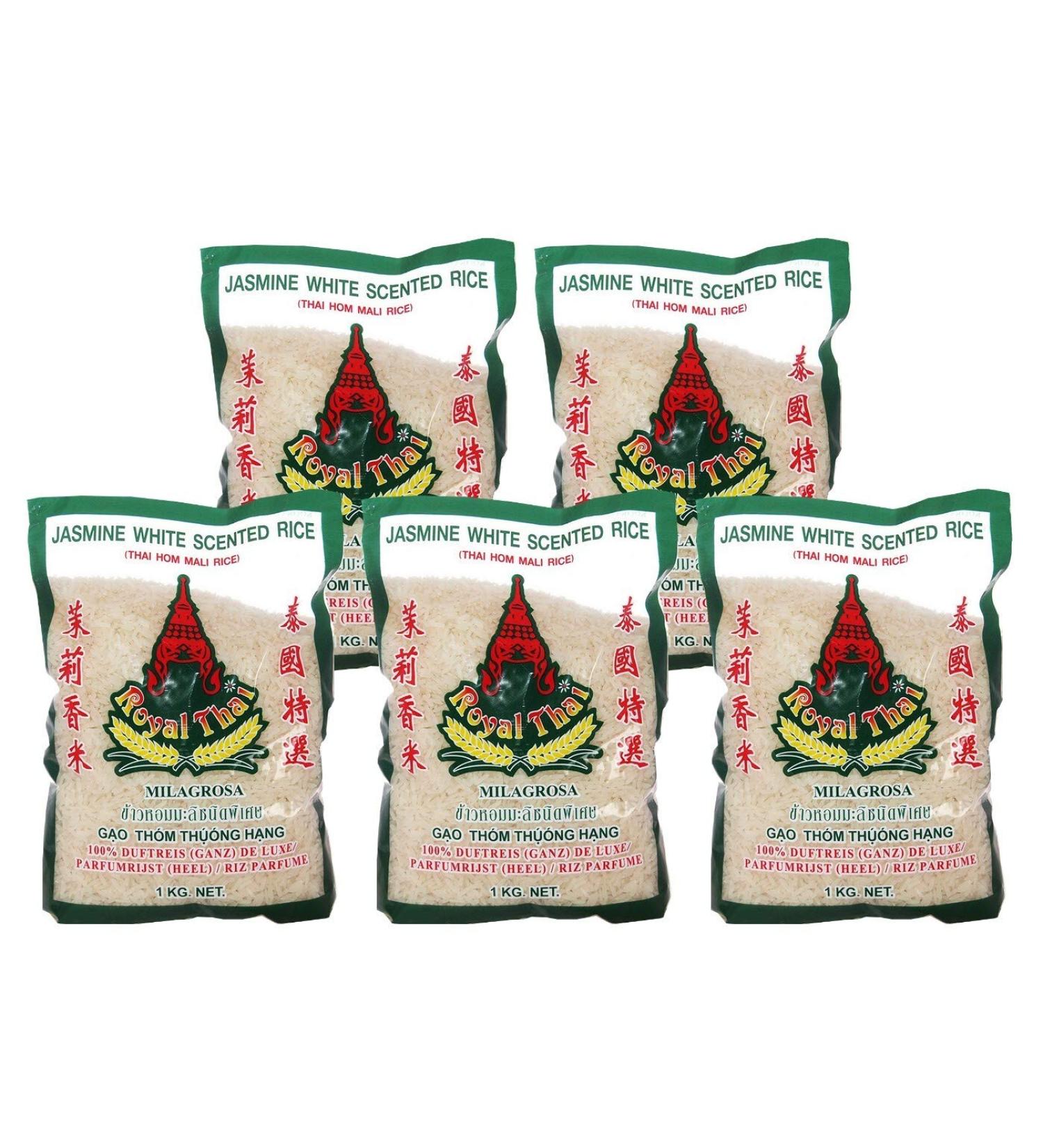 Royal Thai 5 x 1000g Jasmine Flavored Jasmine Rice