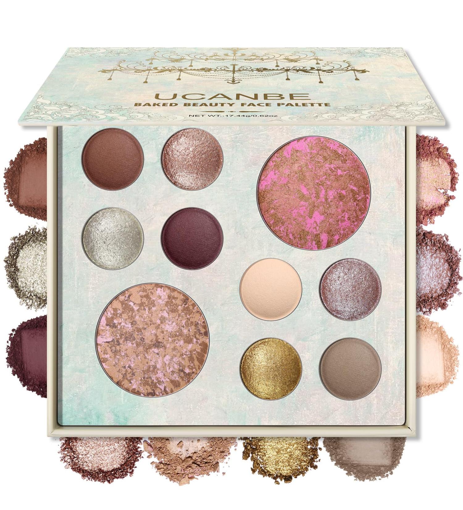 UCANBE Palette de fards paupi res tout-en-un pour le maquillage au four fard joues et bronzant pour le visage pigment neutre taille compacte cadeau de voyage pour femme - Buy Online on GoSupps.com