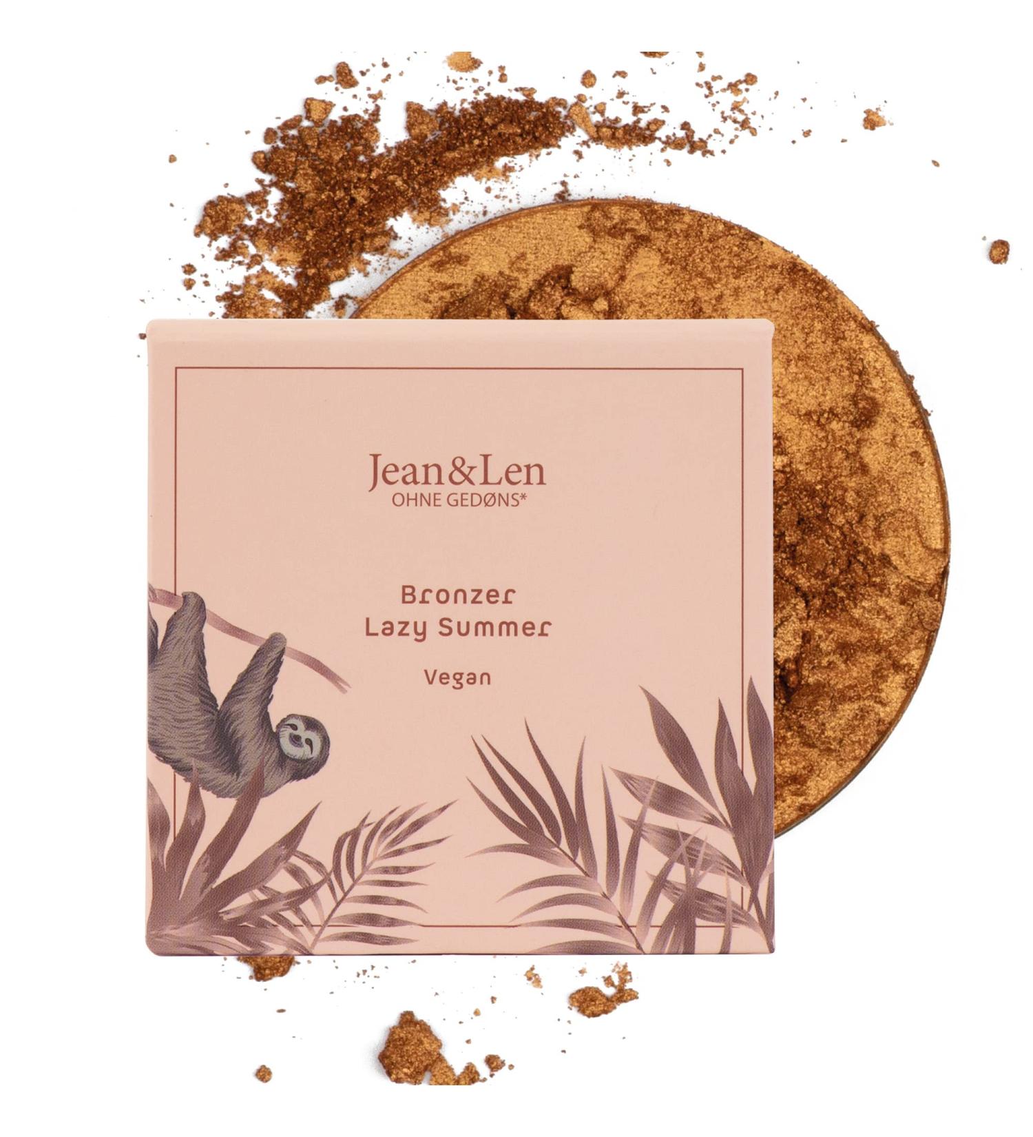 Jean & Len Bronzer Lazy Summer - Vegan Shimmering Bronzer Powder for Gentle Tan & Contouring - Paraben & Silicone Free - 8g - Buy Online on GoSupps.com