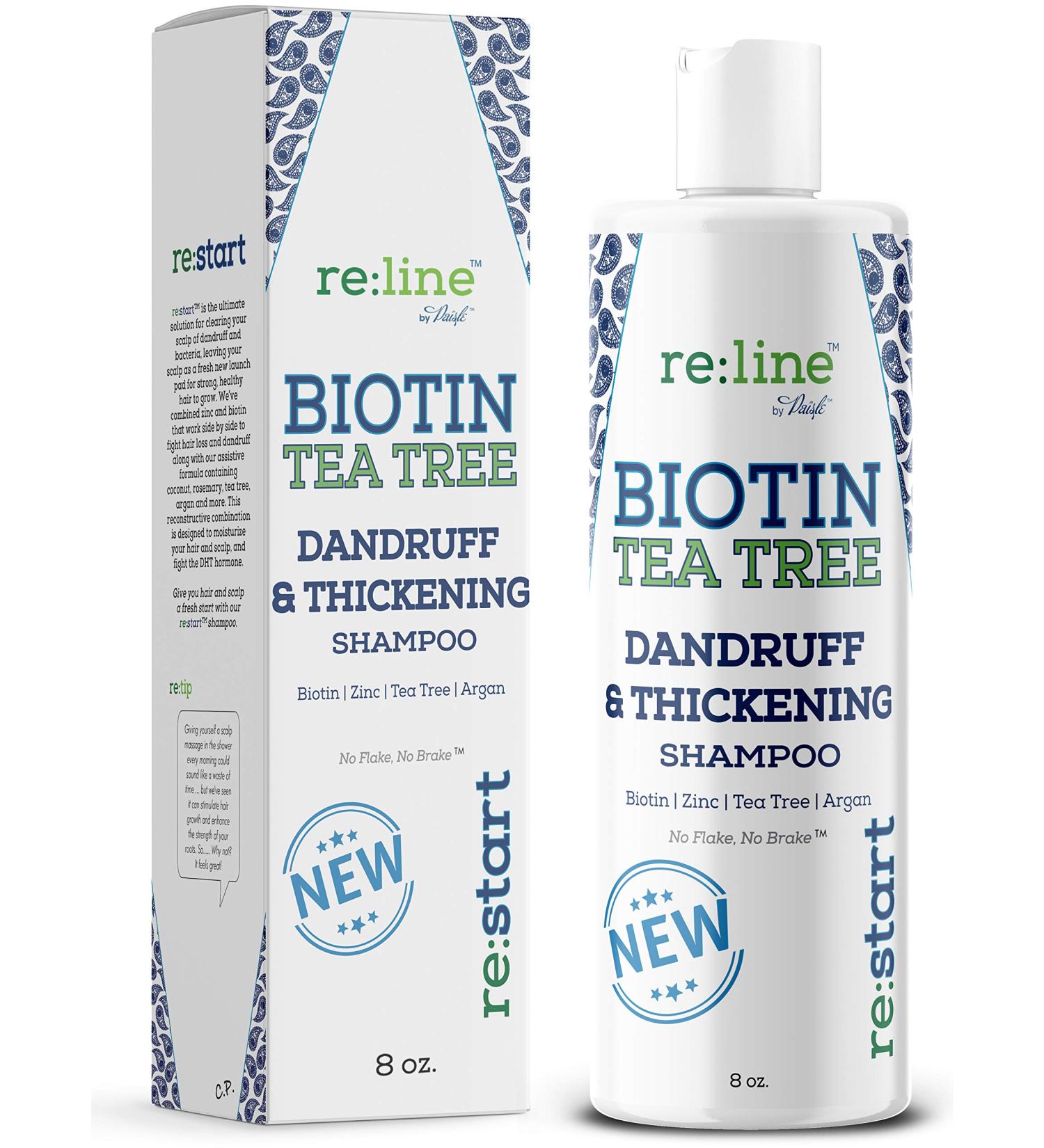 Biotin Anti-Dandruff Shampoo for Hair Growth - Zinc, Tea Tree, and Hair Thickening Formula for Thinning Hair - Buy Online on GoSupps.com