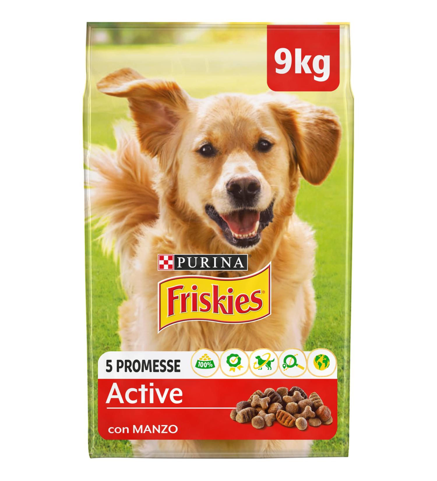 Purina Friskies Active Dog Food with Beef 9 kg - Buy Online on GoSupps.com