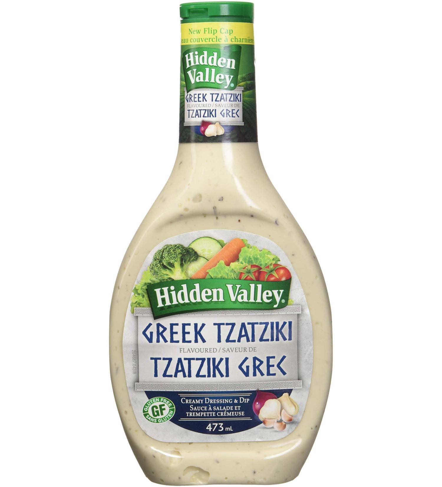 Hidden Valley Greek Tzatziki Creamy Salad Dressing & Dip Gluten Free Greek Tzatziki 473ml - Buy Online on GoSupps.com