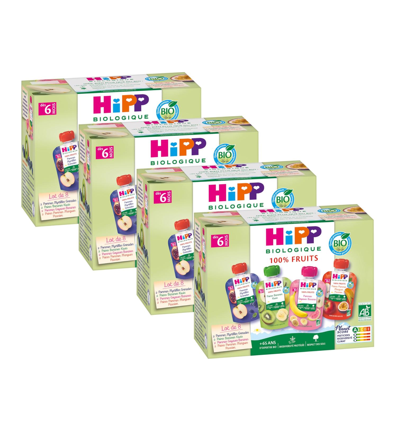 HiPP Organic Multipack gourds 4 varieties from 6 months - 32 x 90 g - Buy Online on GoSupps.com