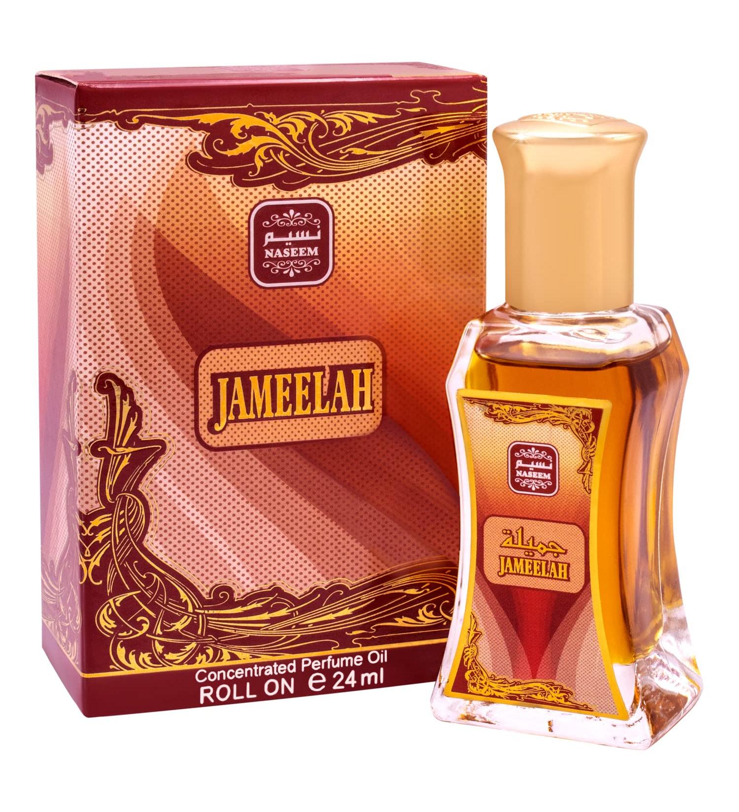 Naseem Jameelah Perfume Oil Rollerball Alcohol Free with composition of Rose Jasmine Fruity Musk Long Lasting Arabian Fragrance Oil for Women 0.81 Fl Oz - Buy Online on GoSupps.com
