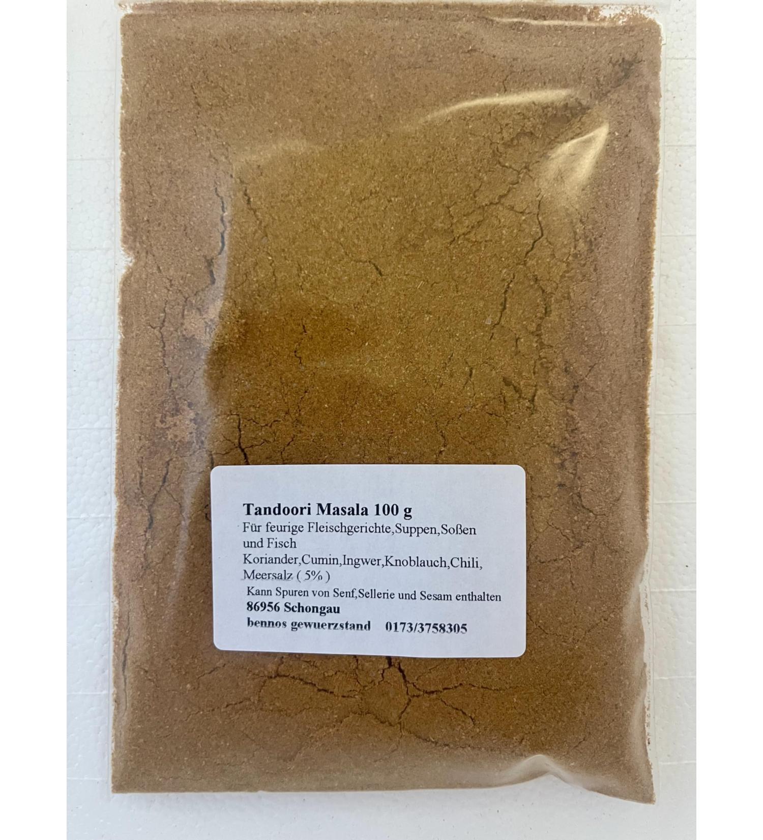 bennos gewuerzstand Tandoori Masala 100g Spice Mix