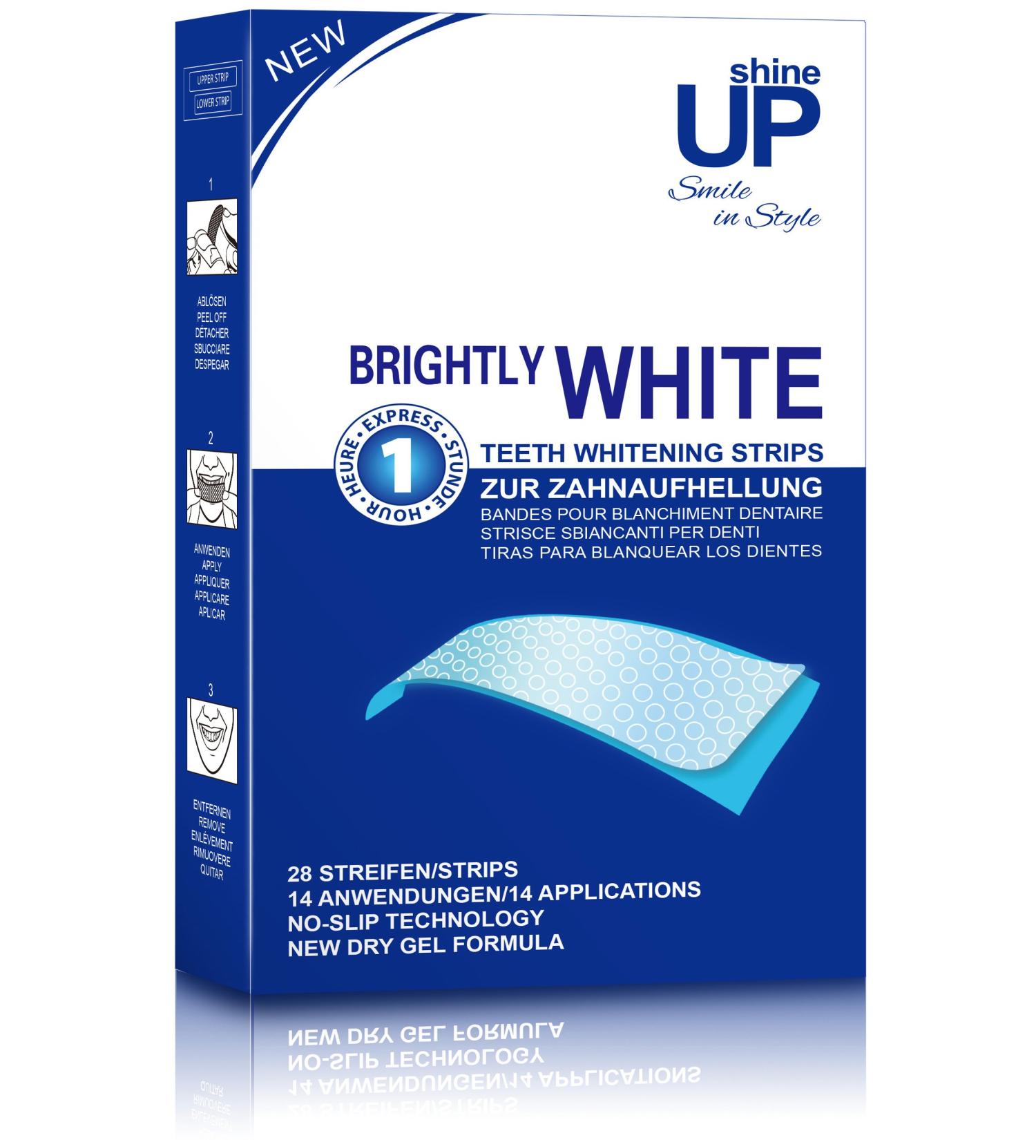 Teeth Whitening Strips - Teeth Whitening - 28 White-Strips Professional Quality - with Advanced Anti-Slip Technology - Proven Effectiveness Whitestripes shineUP - Buy Online on GoSupps.com