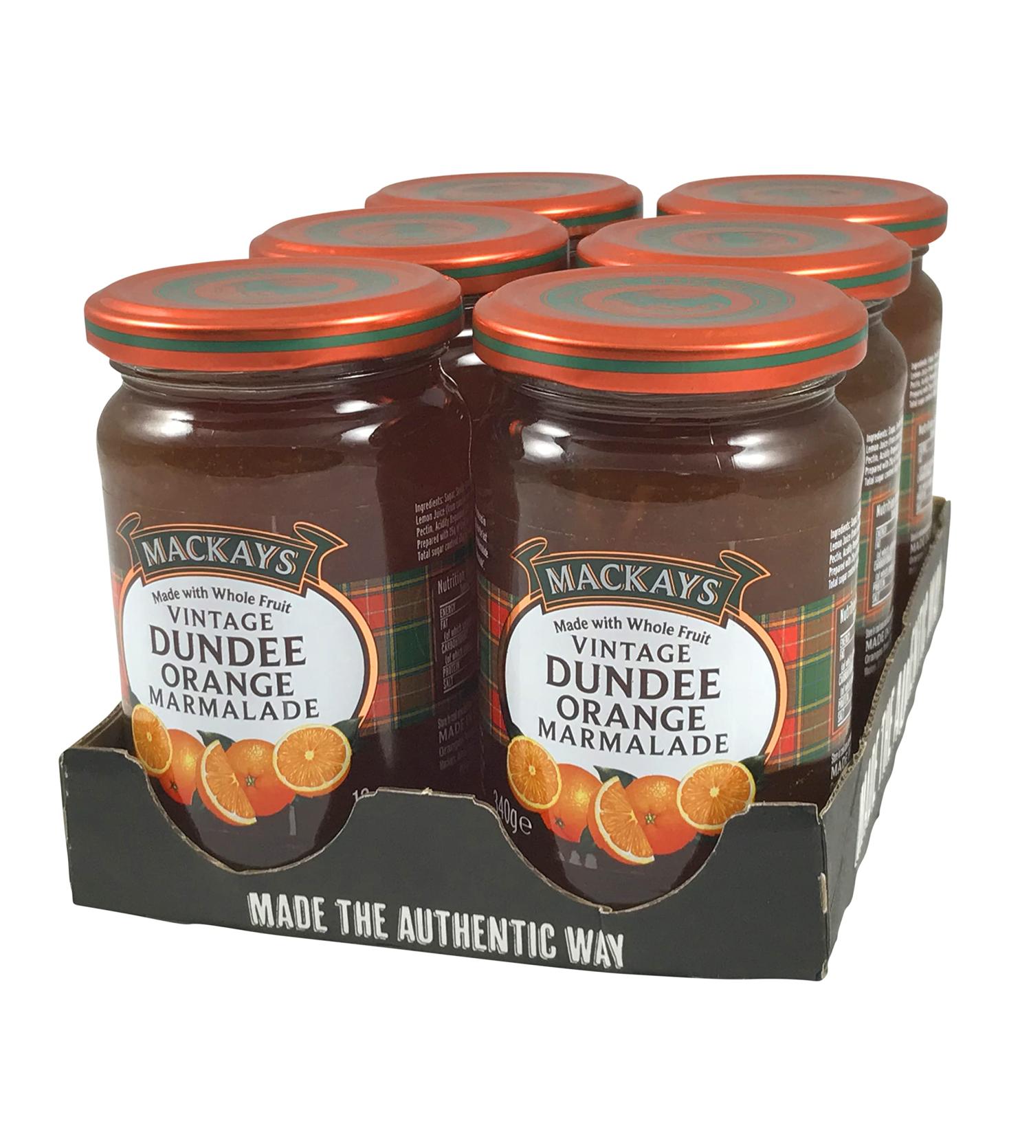 Mackays Orange Marmalade 6X340G - Vintage Dundee - Imported by Shestore24 | Buy Now - Buy Online on GoSupps.com