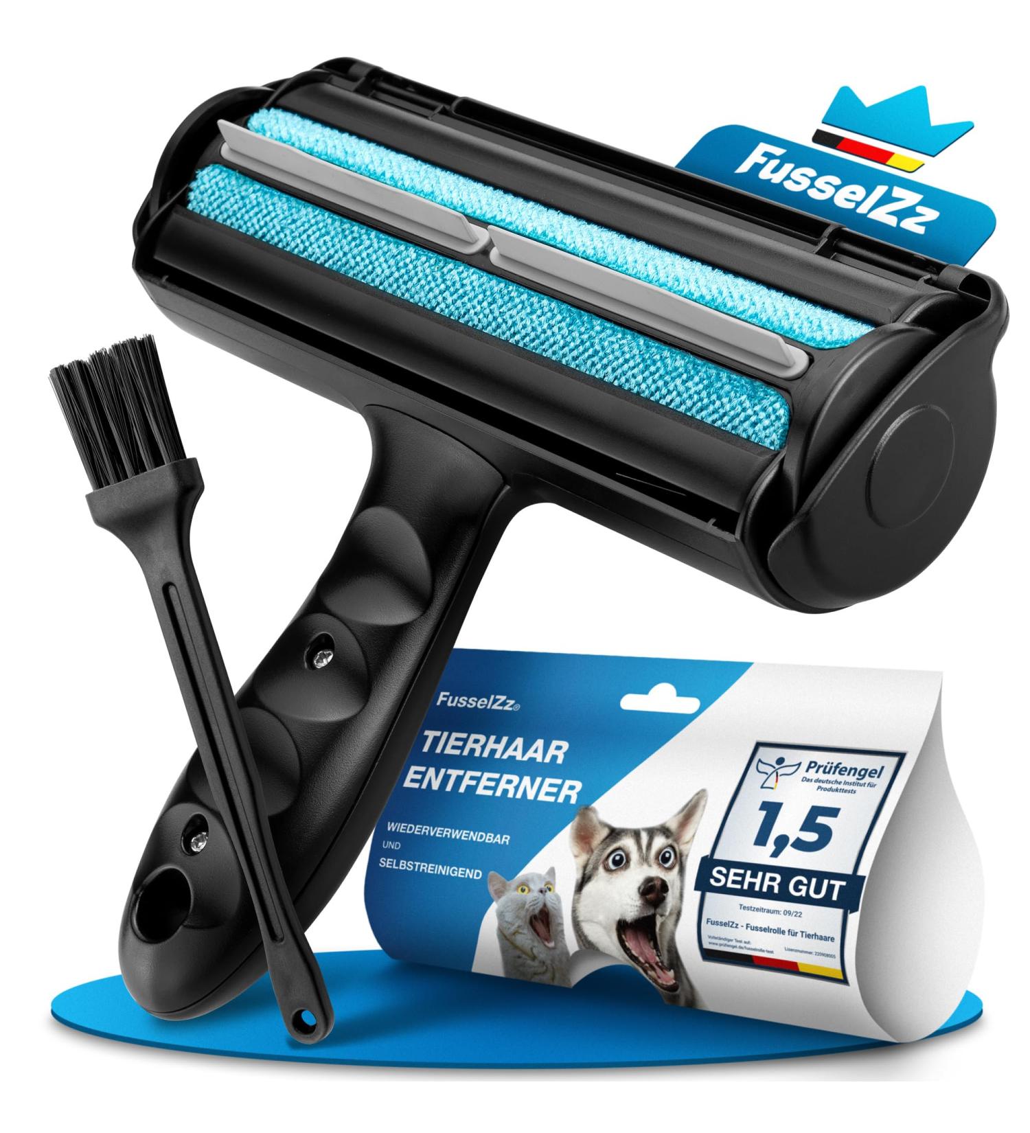 Fusselztz Home Premium Lint Roller - Self-Cleaning Animal Hair Remover for Cats & Dogs Reusable Ideal for Sofas Carpets & Beds - Buy Online on GoSupps.com