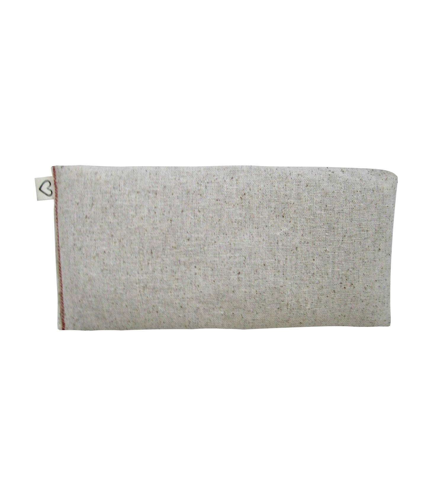 Peacegoods Unscented Flax Eye Pillow 4x8.5 - Soft Cotton for Yoga, Sleep & Relaxation - Natural Calming Colors - Weighted for Headache Relief - Beige - Buy Online on GoSupps.com