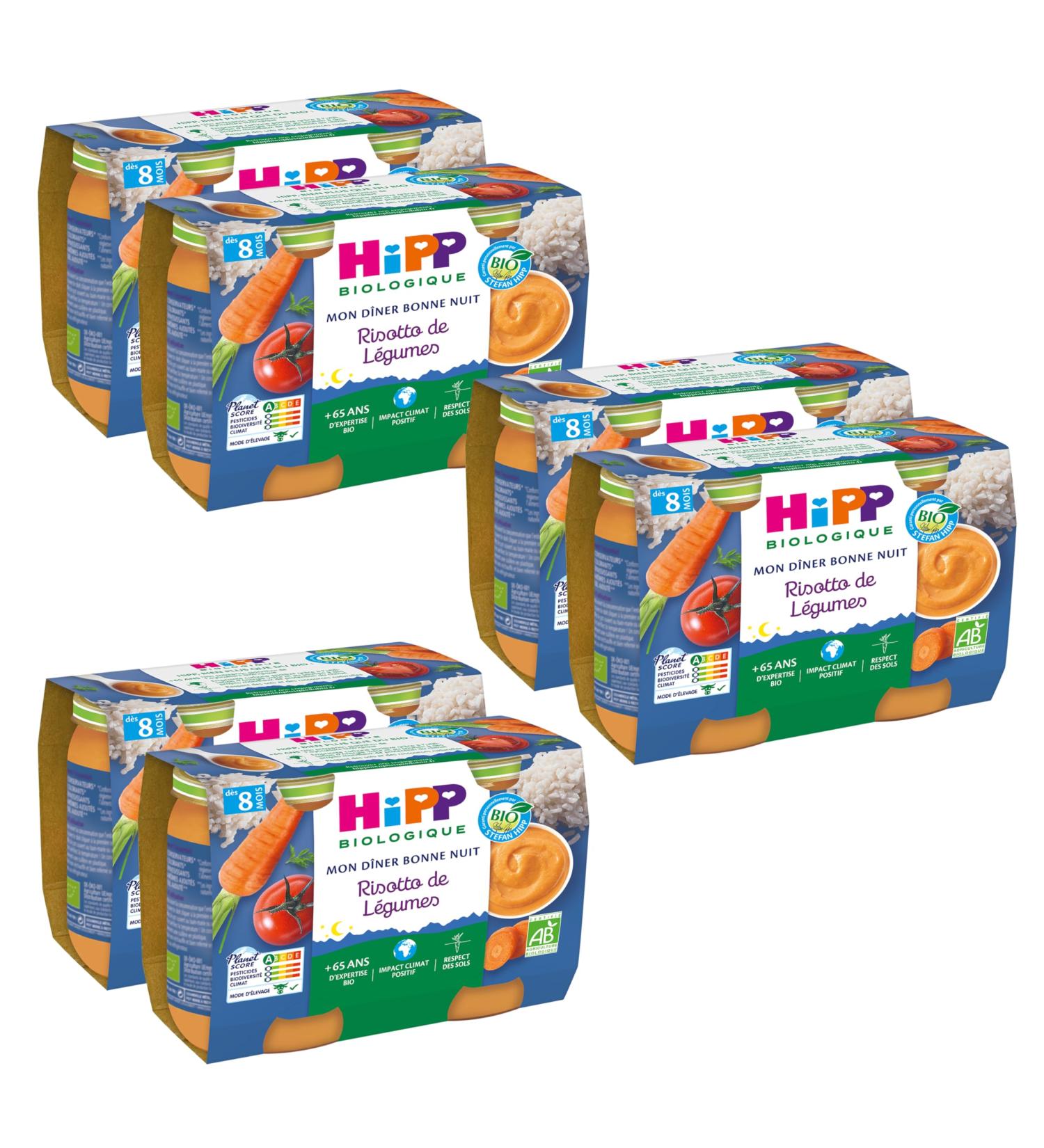 Hipp Organic My Good Night Dinner Vegetable Risotto From 8 Months 12 Pots of 190 g - Buy Online on GoSupps.com