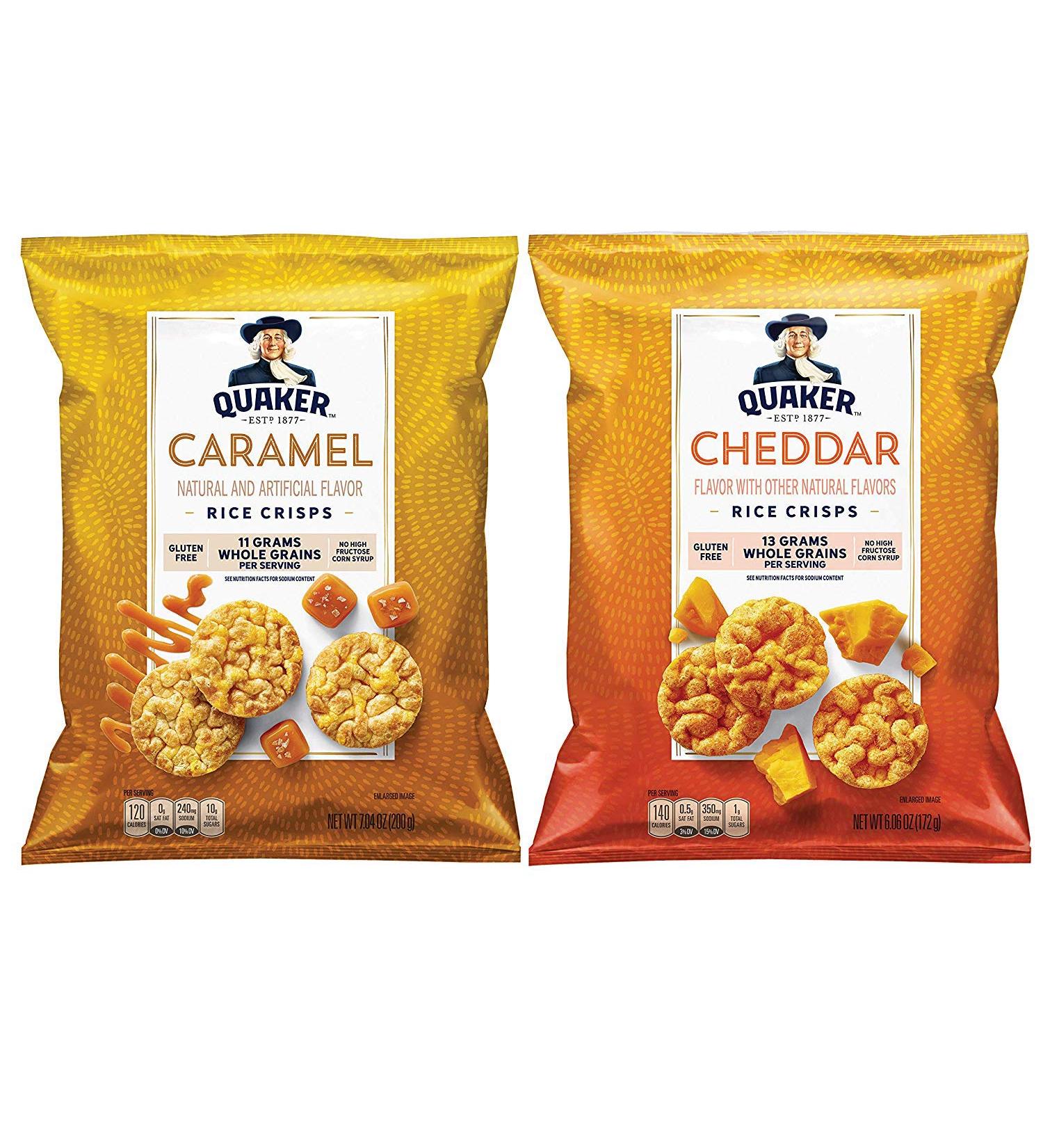 Quaker Rice Crisps Cheddar & Caramel Variety Pack - 6 Count (6.06 & 7.04 Oz Bags) - Buy Online on GoSupps.com