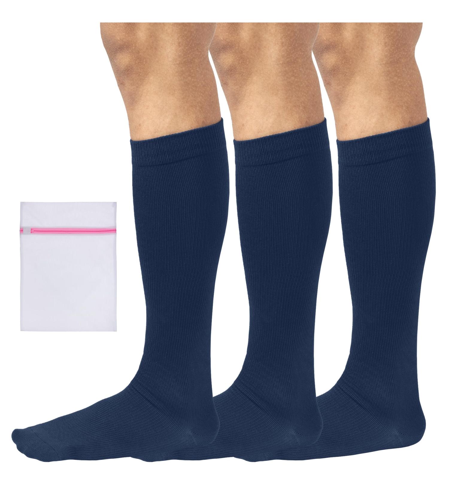 360 RELIEF - Flight Compression Socks Supports | Blood Circulation Travel Work XXL 3Pairs-Blue - Buy Online on GoSupps.com