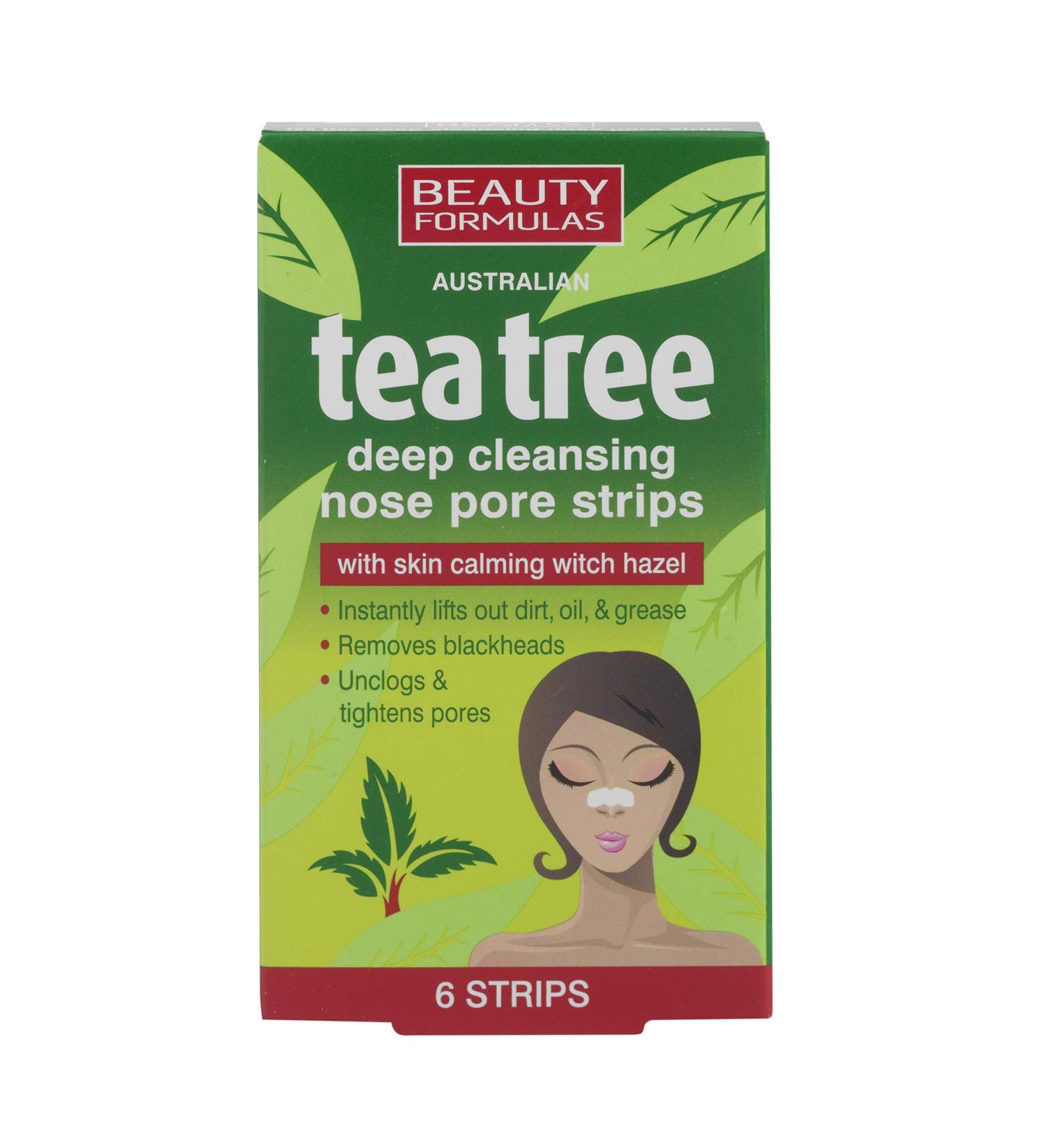 Beauty Formulas Australian Tea Tree Deep Cleansing Nose Pore Strips - 6 Strips | International Shipping Available - Buy Online on GoSupps.com