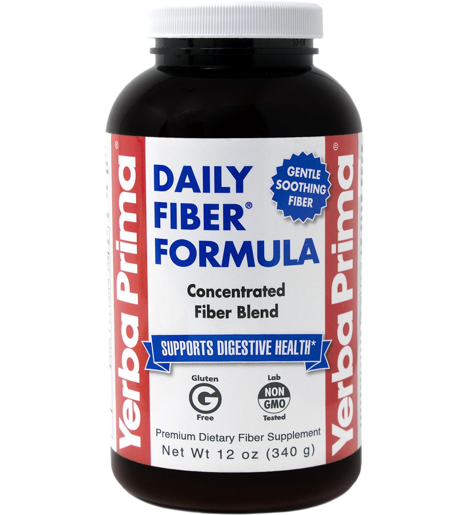 Yerba Prima Daily Fiber Formula Powder - 12 oz - Digestive Support Supplement - Buy Online on GoSupps.com