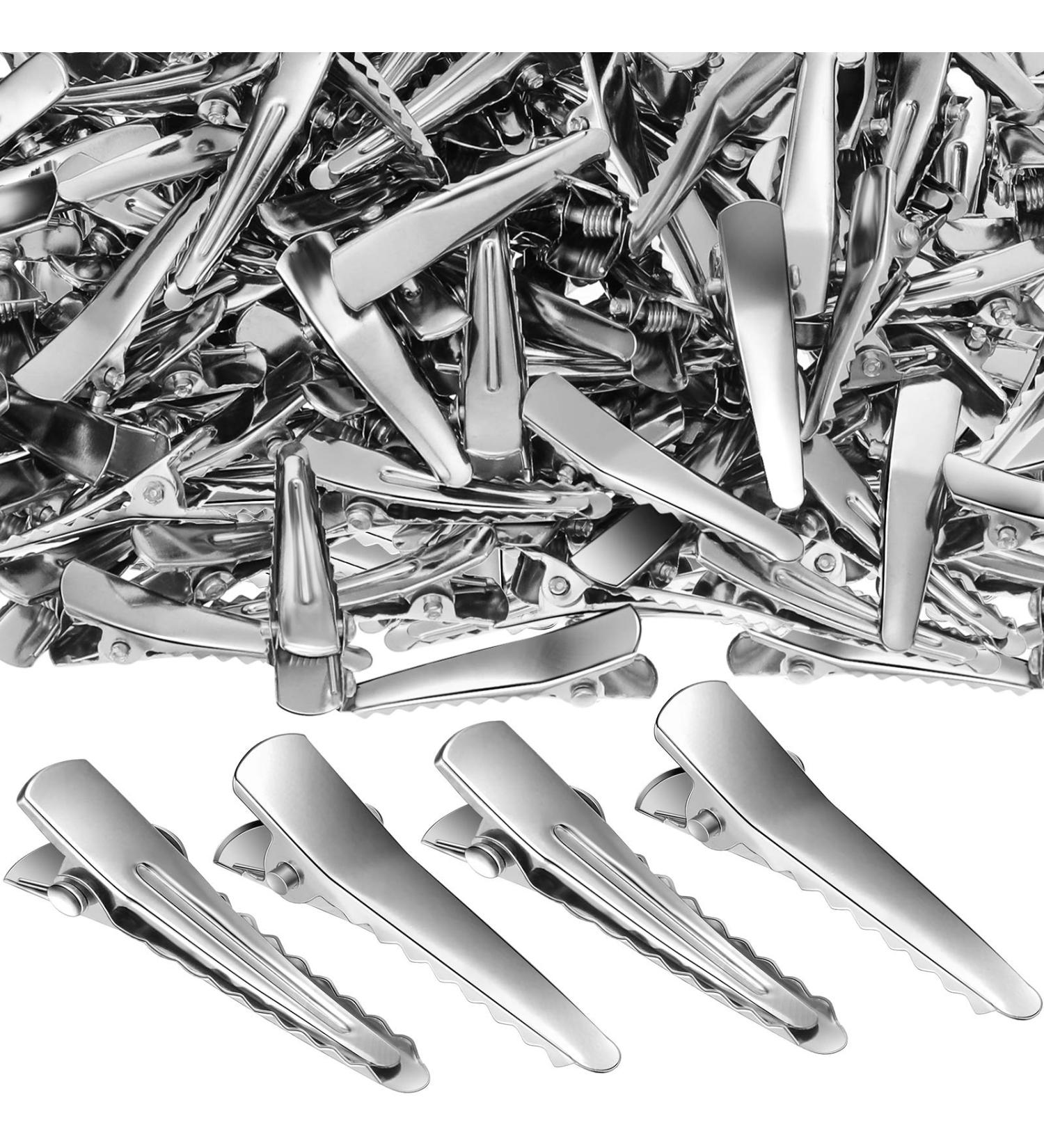 200 Pack 1.2 Inch Silver Metal Alligator Hair Clips for Women and Girls - Duckbill Hair Pins with Teeth for Hair Care Accessories - Buy Online on GoSupps.com