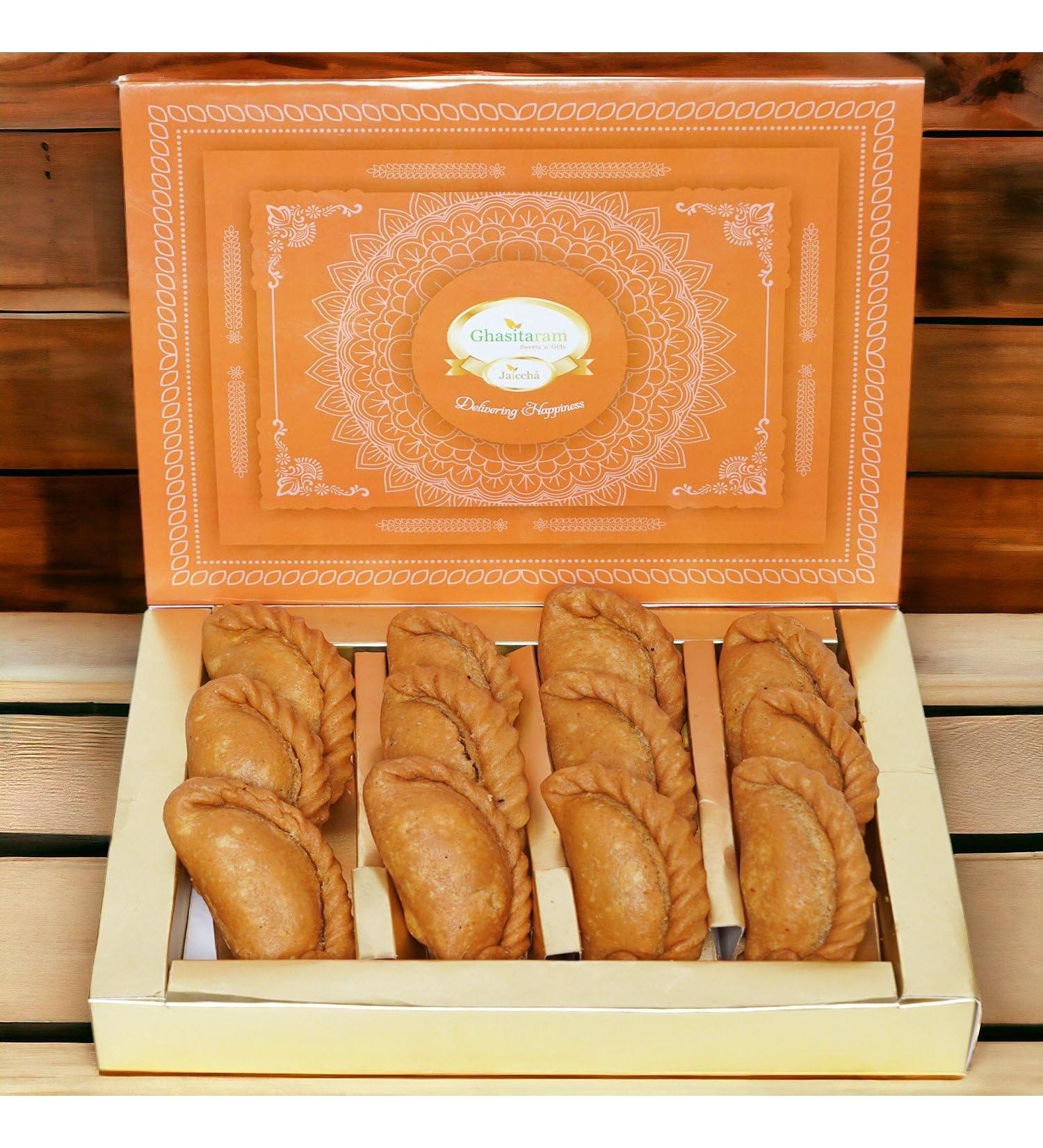 Ghasitaram Gifts Sugar-free Healthy Wheat Gujiya Sweets Box (400 g) - Buy Online on GoSupps.com