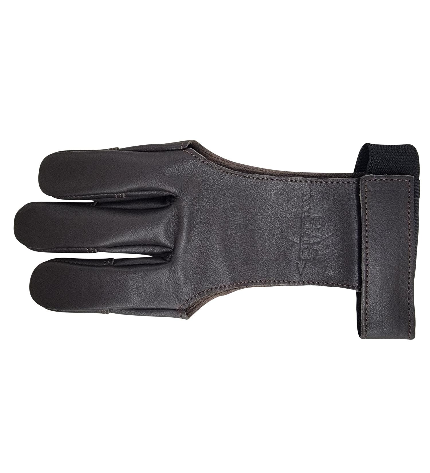SAS Leather Traditional 3 Finger Archery Shooting Gloves - Hunting Target Protective Finger Tab for Adults, Men, Women, Youth - Small Black - Buy Online on GoSupps.com