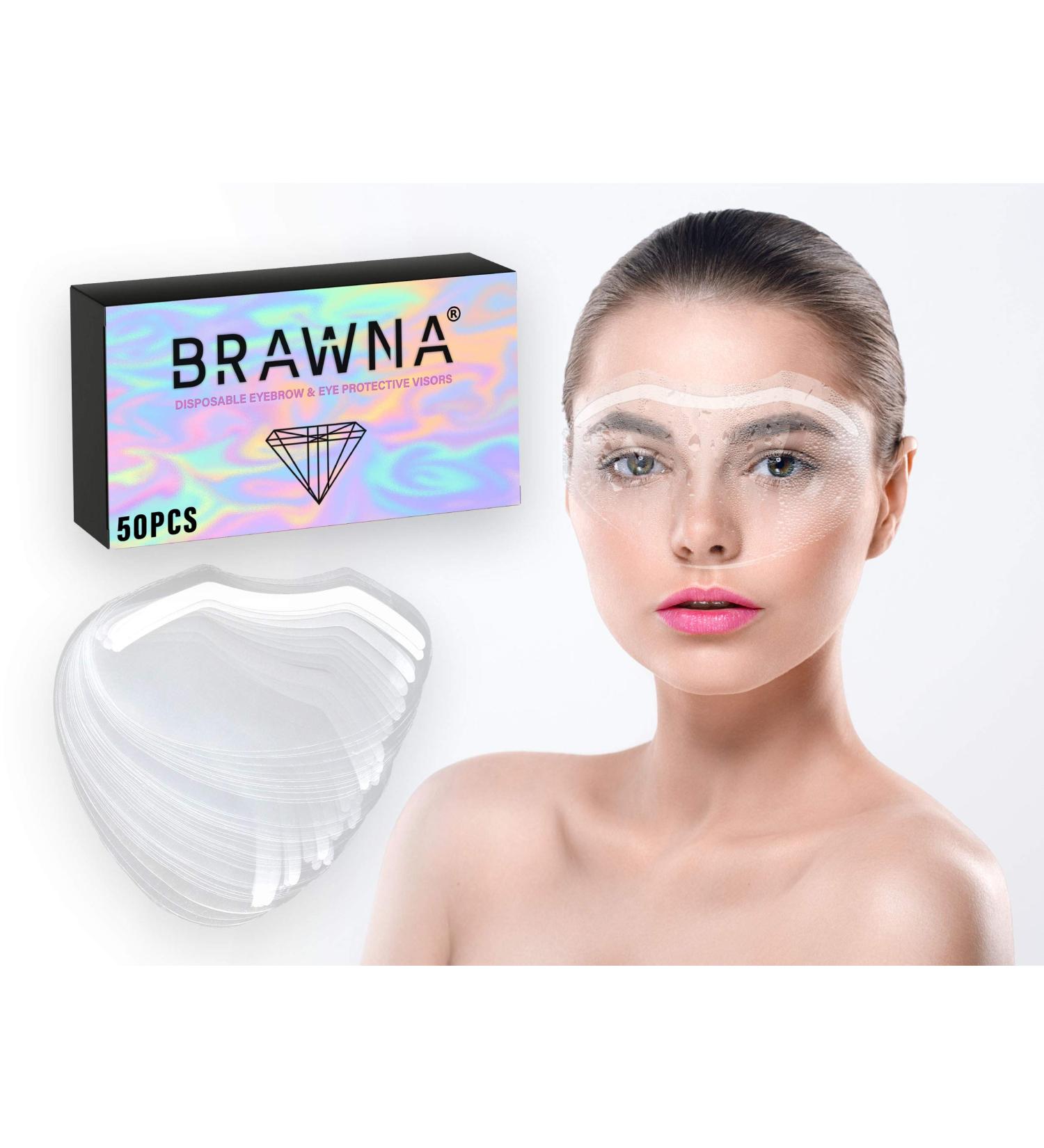 50pcs Microblading Permanent Makeup Eyebrow Shower Visor - Clear Face Shield for Lash & Eye Surgery Aftercare (Pack of 1) - Buy Online on GoSupps.com