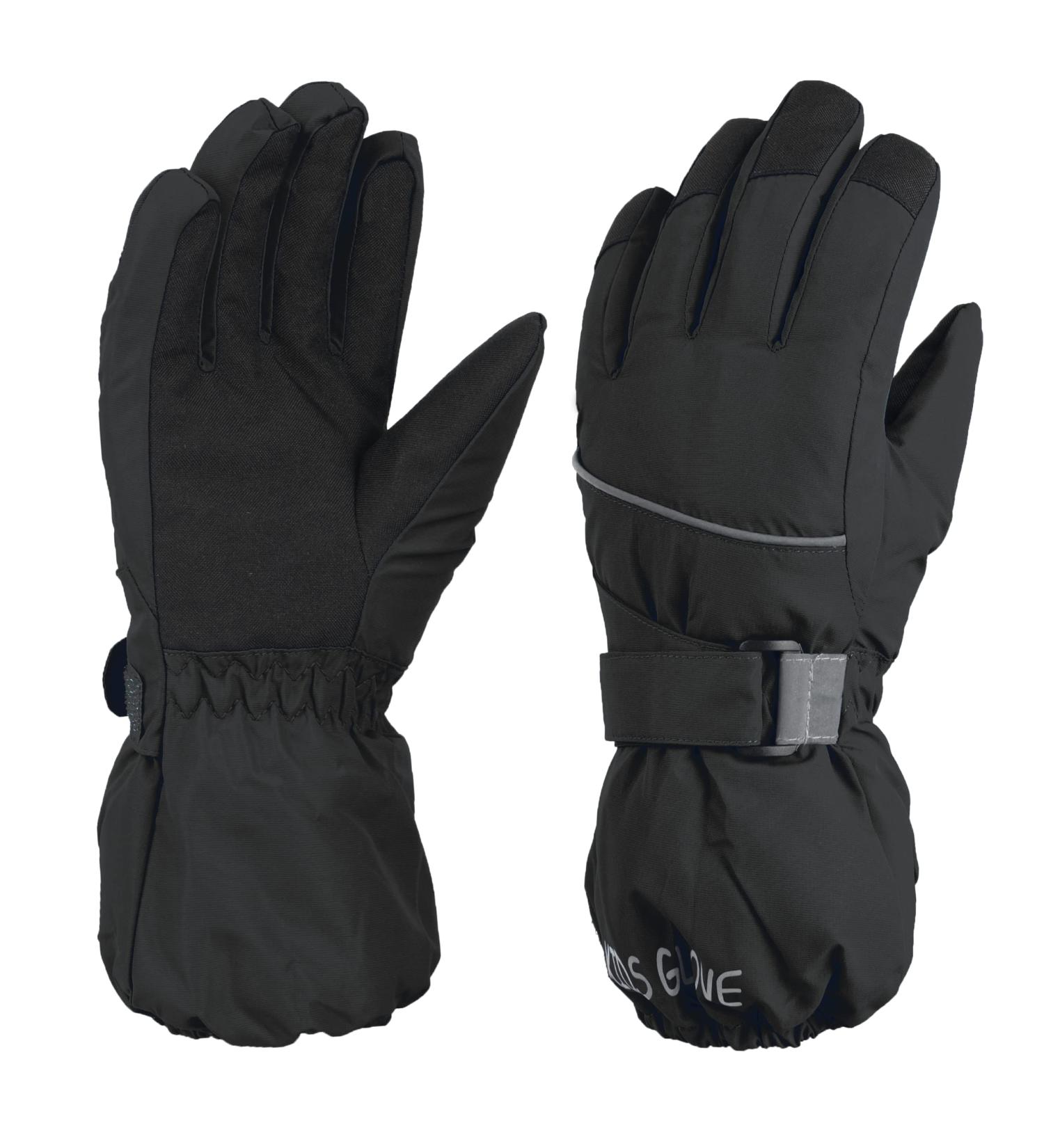 Azarxis Kids Winter Warm Gloves | Cold Weather Windproof Thermal Gloves for Boys & Girls | E - Black | Size 11-14 Years - Buy Online on GoSupps.com
