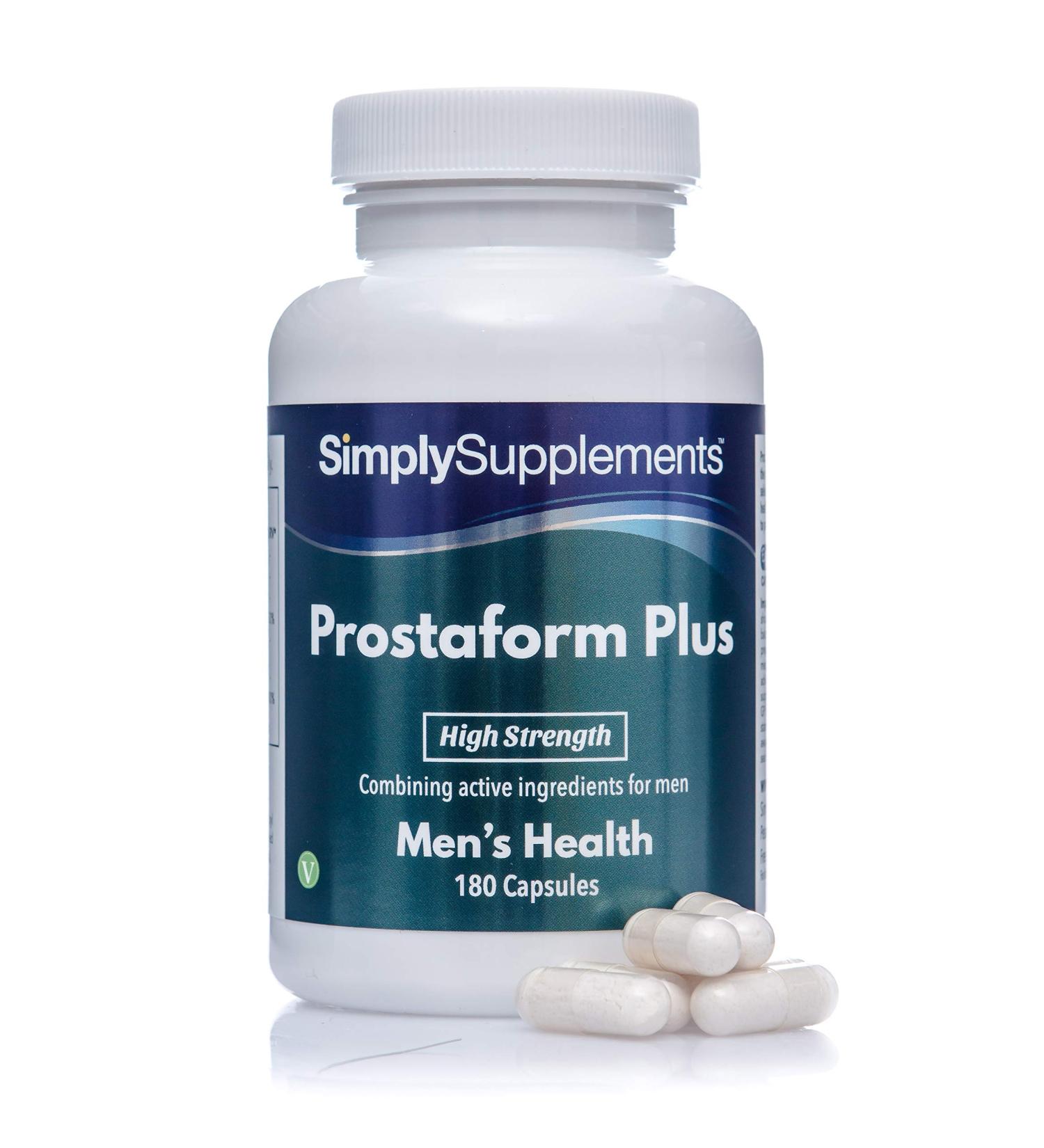 Prostaform Capsules with Pumpkin Seed Extract, L-Glutamine & L-Arginine HCL - 180 Vegan Capsules, UK Made - Buy Online on GoSupps.com