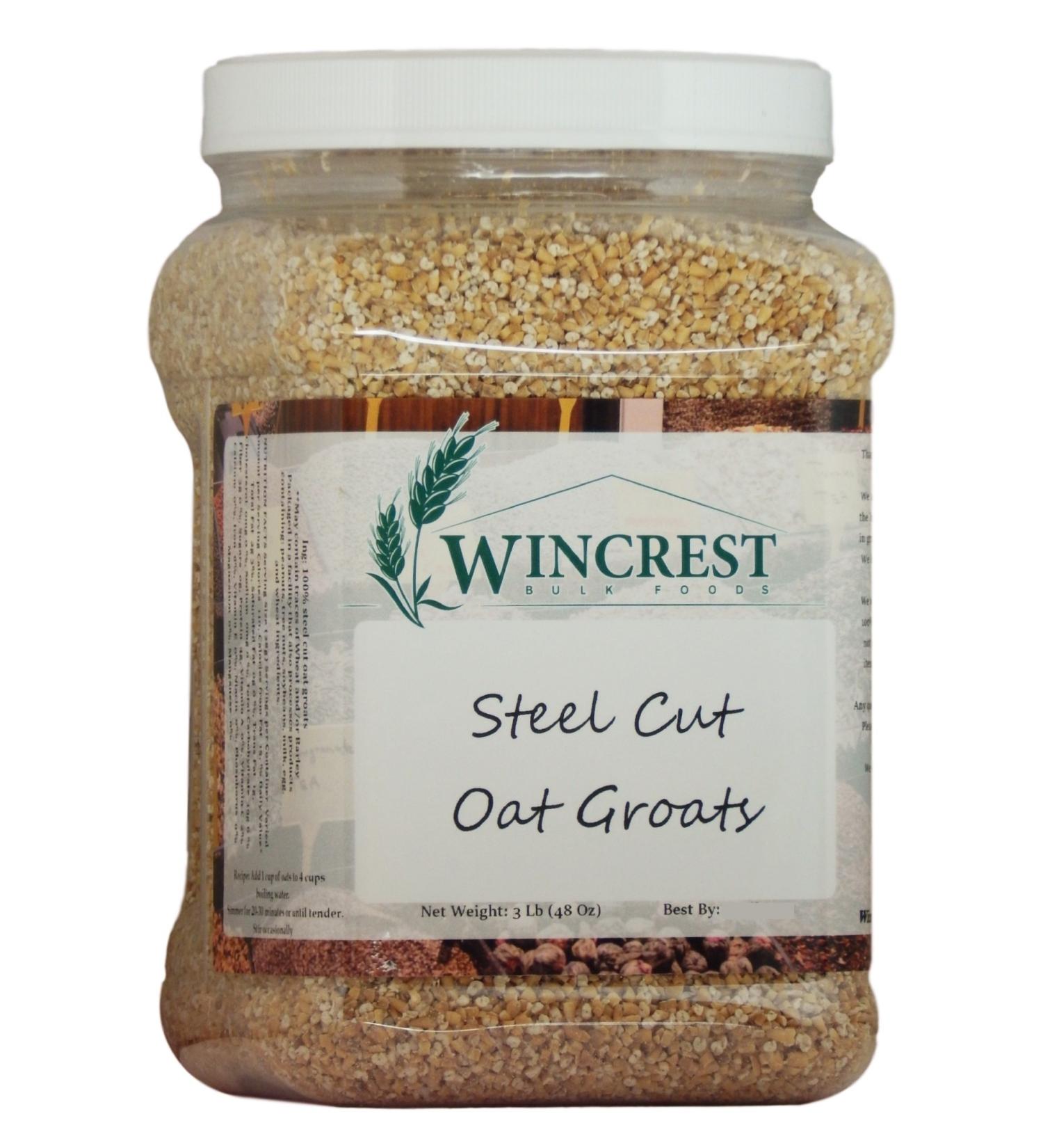 Organic Steel Cut Oat Groats - 3 Lb Tub | Premium Quality Whole Grain - Buy Online on GoSupps.com