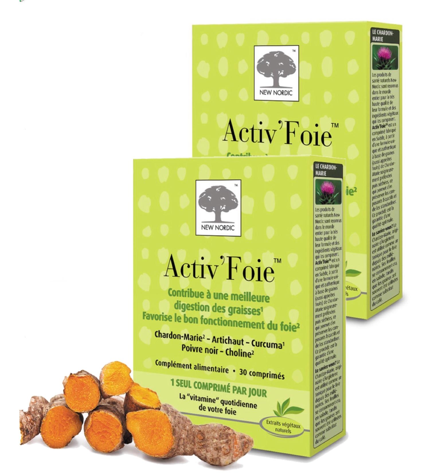 New Nordic Activ'Foie - Pack of 2 Boxes of 30 Tablets - Buy Online on GoSupps.com