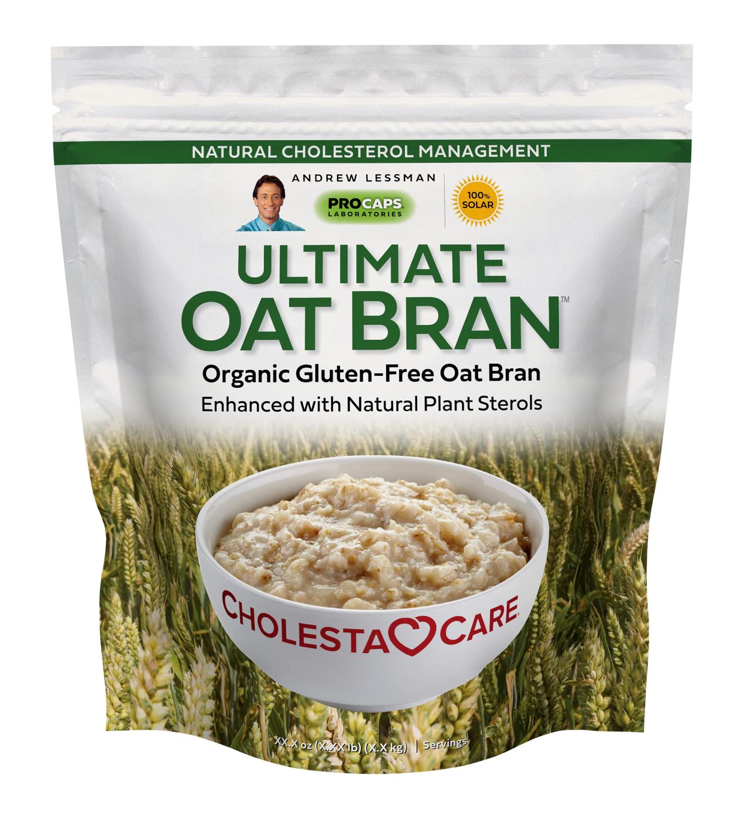 Andrew Lessman Ultimate Oat Bran 30 Servings - Premium Organic  Gluten-Free Oat Bran  Heart-Healthy Fiber and Non-GMO Sourced Phytosterols. Promotes Healthy Cholesterol Levels. No Additives - Buy Online on GoSupps.com