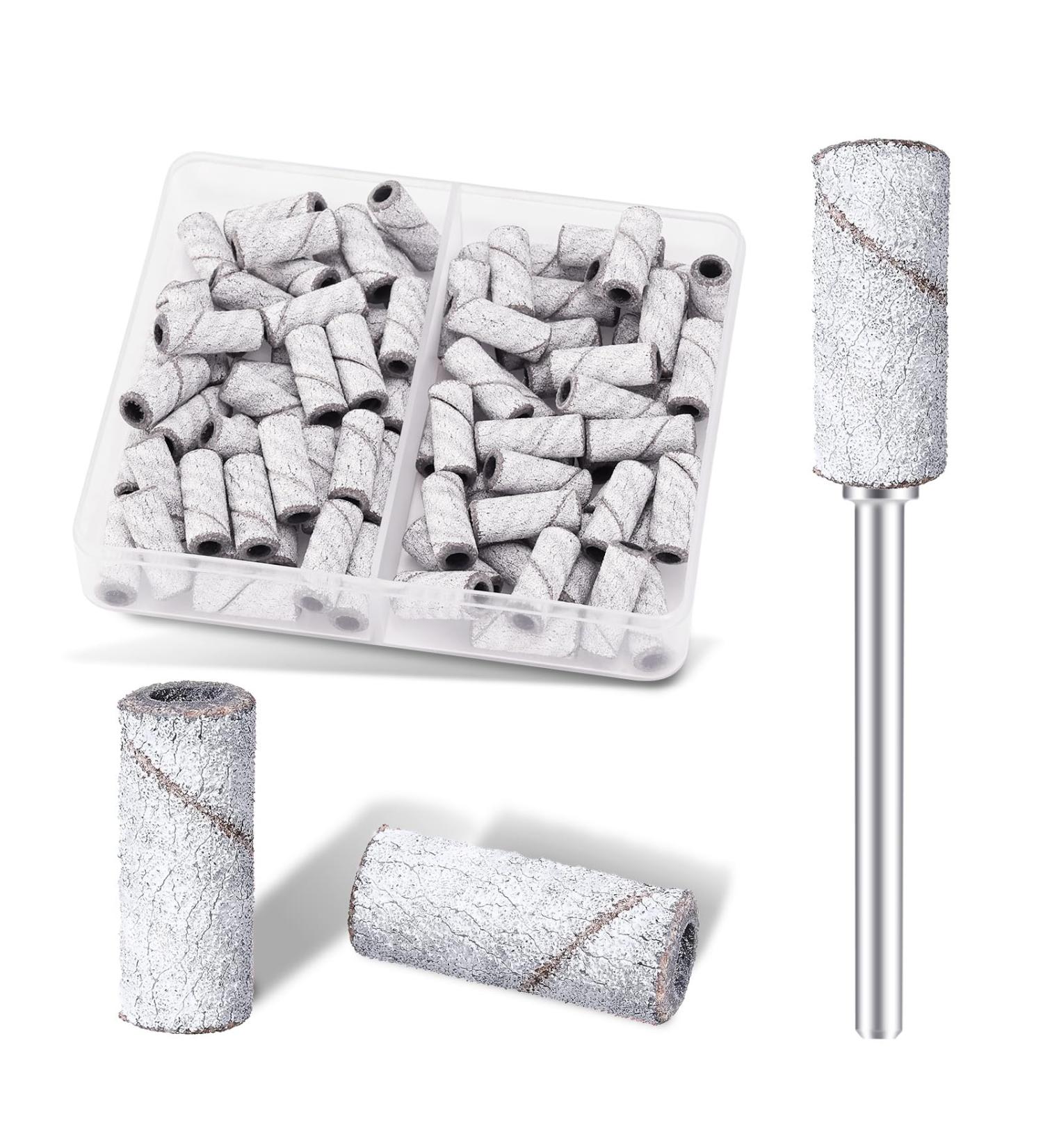 Small Sanding Band Nail Drill Bits - 80pcs Mini Cuticle Files & 3.1mm Mandrel - 240 Fine Grits for Natural Nail Prep & Smooth Polish - Ideal for Manicure Salon Use - Buy Online on GoSupps.com