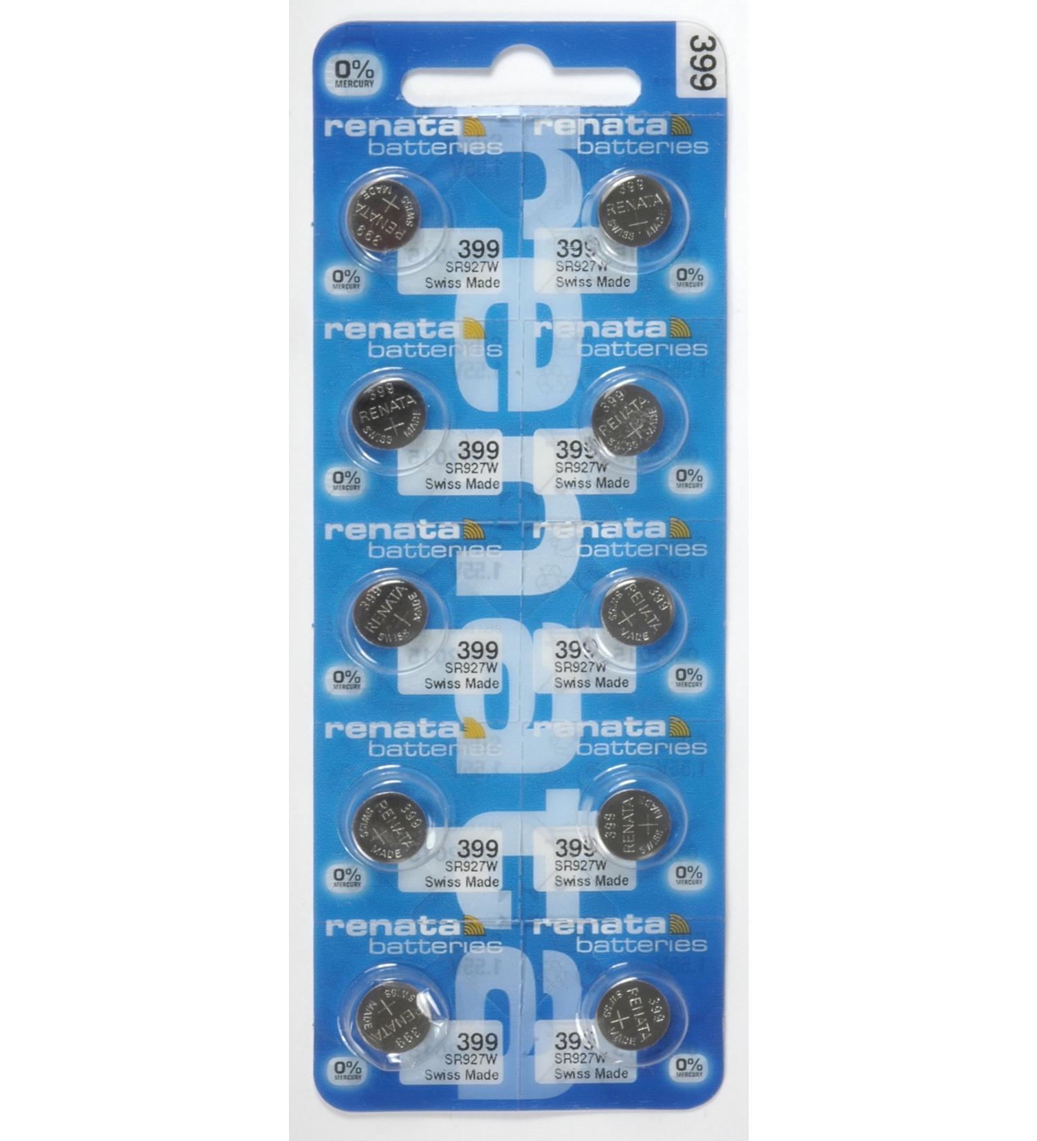 Renata #399 Silver Oxide Battery - 10 Pack (399-10)