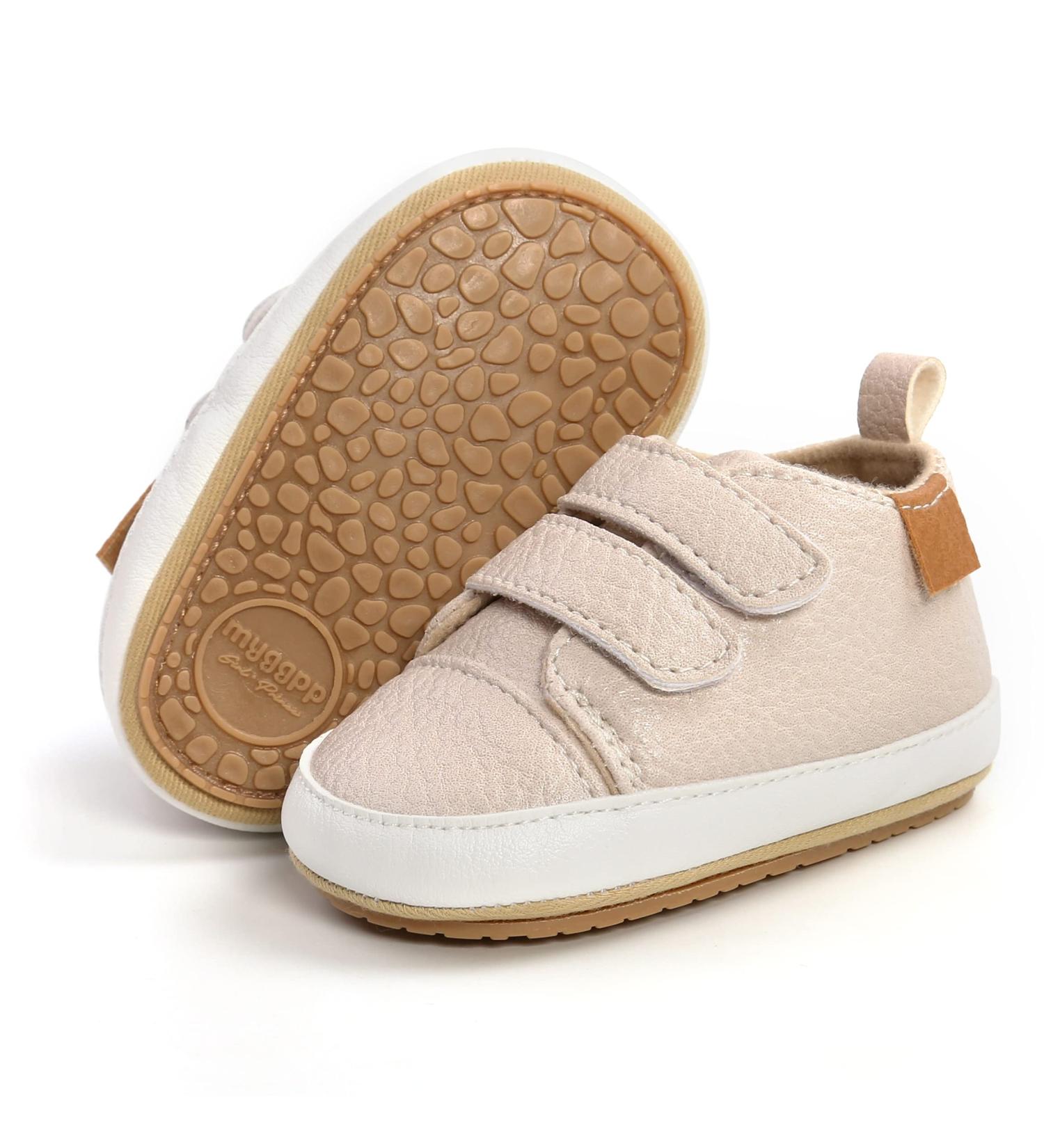 RVROVIC Baby Oxford Loafer Flats | Anti-Slip PU Leather Baby Shoes 0-6 Months | Apricot - Buy Online on GoSupps.com