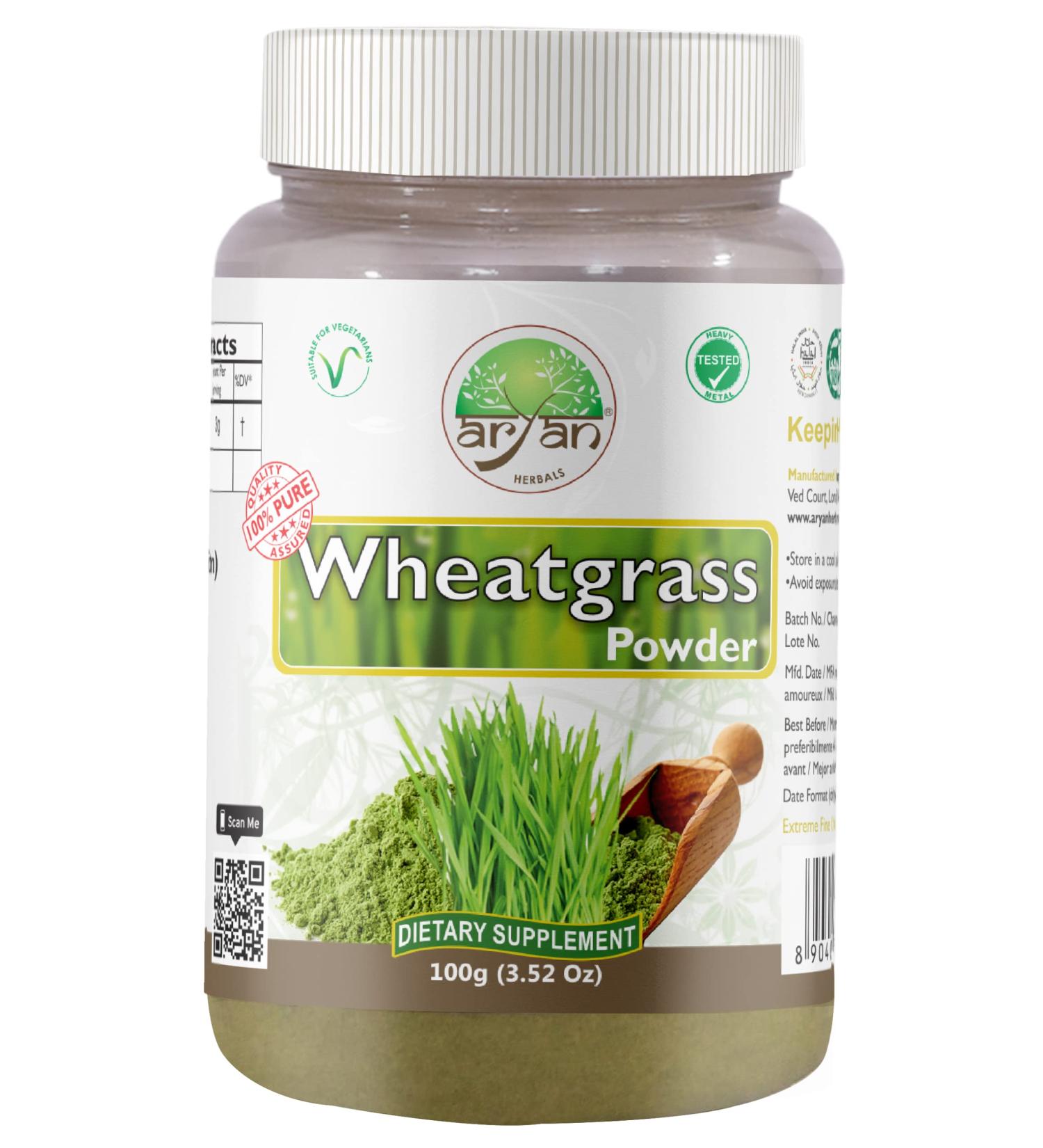 Aryan Herbals Wheatgrass Powder 100gm - Buy Online on GoSupps.com