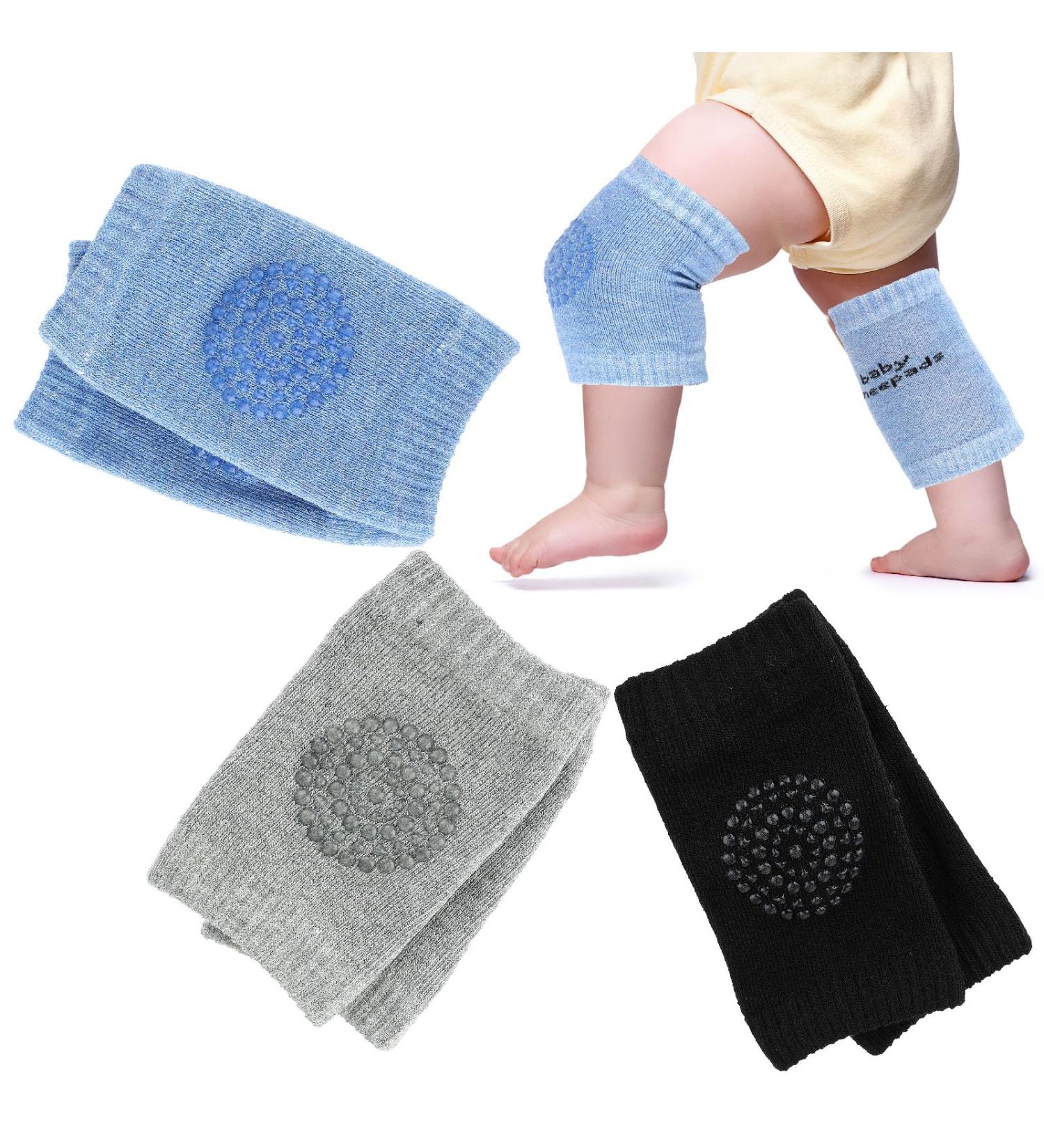 COMNICO Baby Knee Pads (3 Pairs) - Breathable Anti-Slip Crawling Pads for Boys and Girls - Buy Online on GoSupps.com