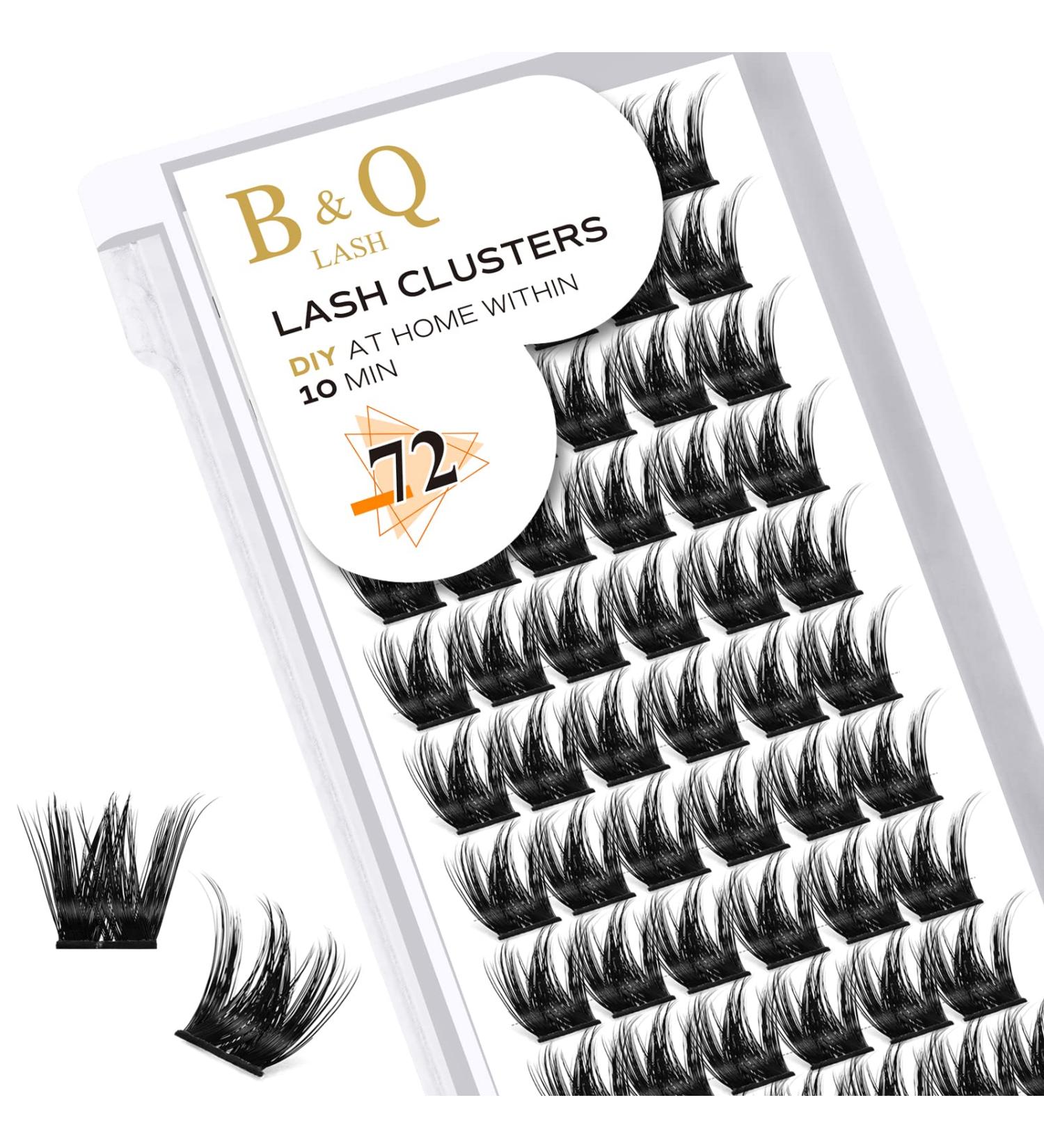 D-16mm Cluster Lashes | 72 Soft Wispy Clusters for DIY Eyelash Extensions at Home - B&Q - Buy Online on GoSupps.com