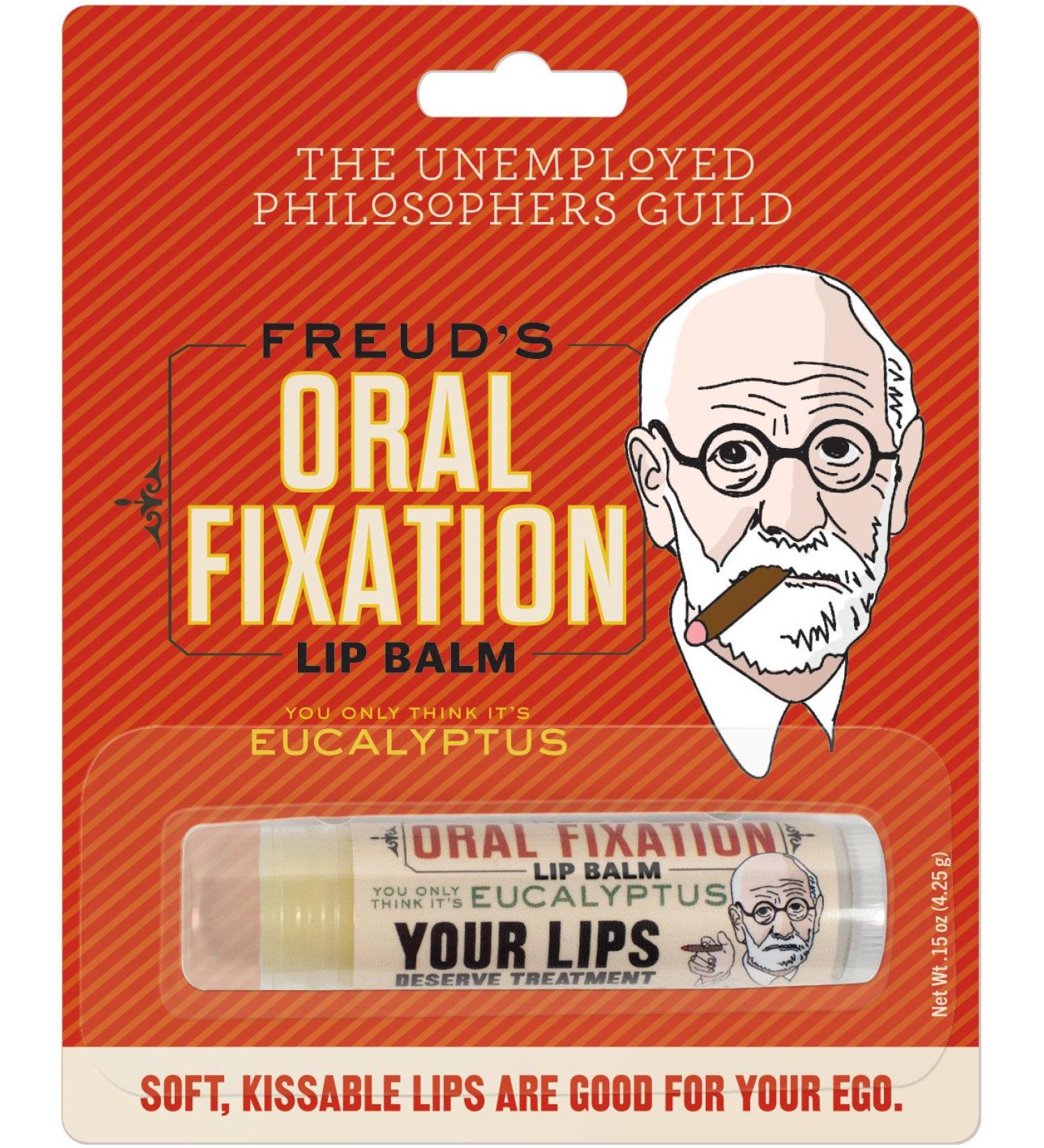 Sigmund Freud's Oral Fixation Lip Balm - Eucalyptus Mint Flavor Cruelty-Free Made in USA | Natural Ingredients | International Shipping - Buy Online on GoSupps.com