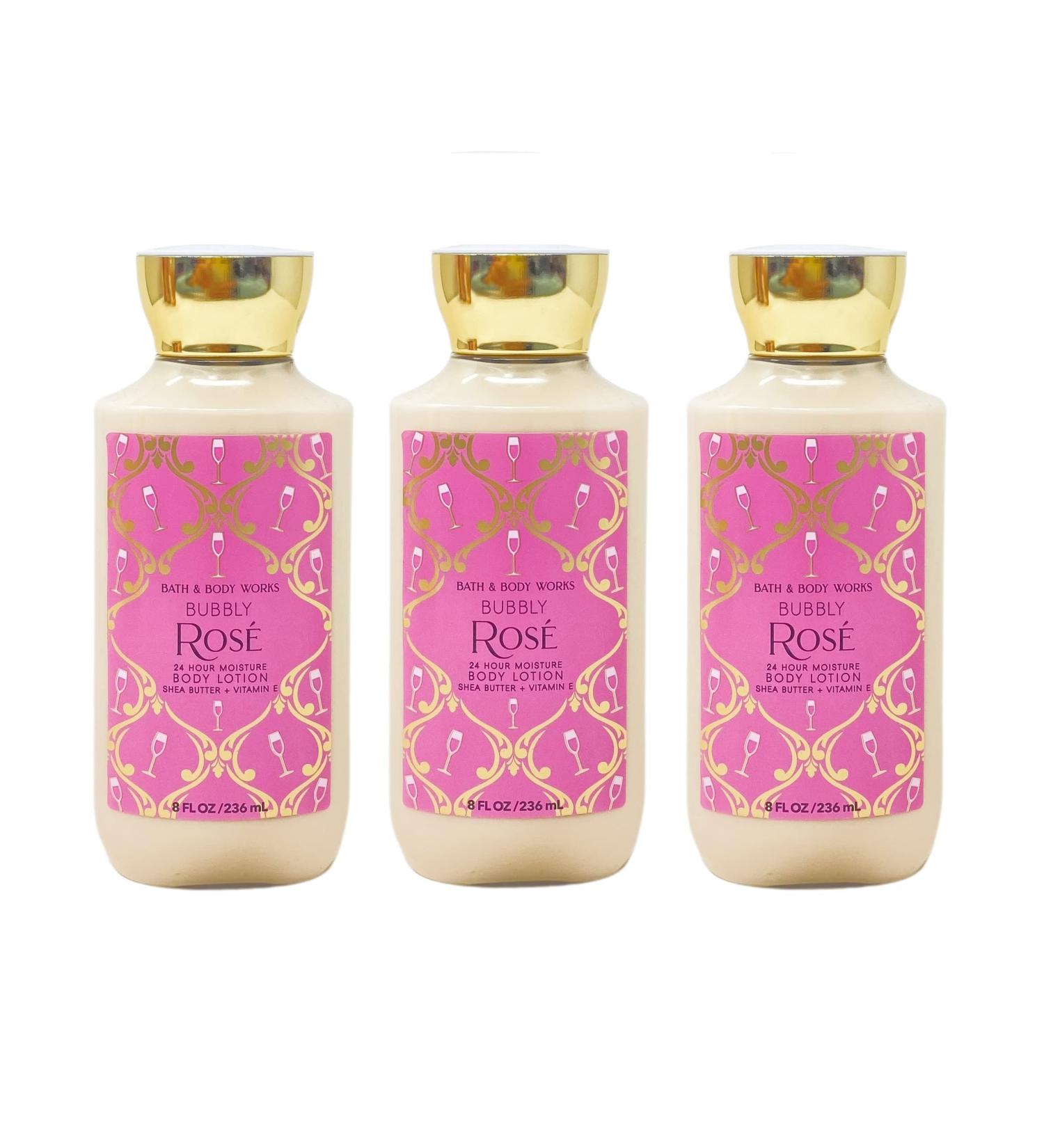 Bath & Body Works Bubbly Rose 24 Hour Moisture Body Lotion Set - Set of 3