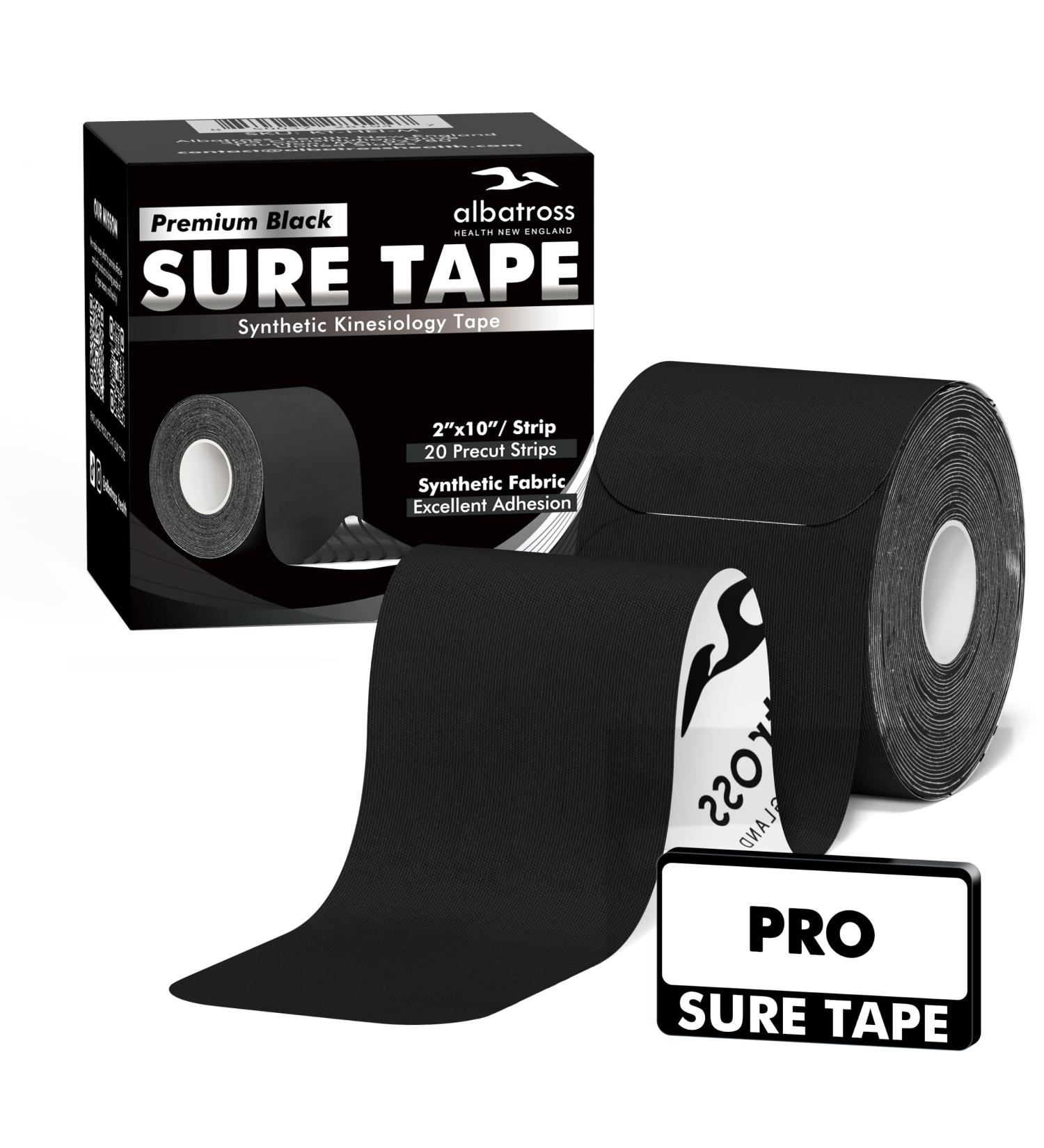 Shop Sure Tape Water Resistant Kinesiology Tape - 20 Precut Latex Free Strips for Sports Therapy - Buy Online on GoSupps.com