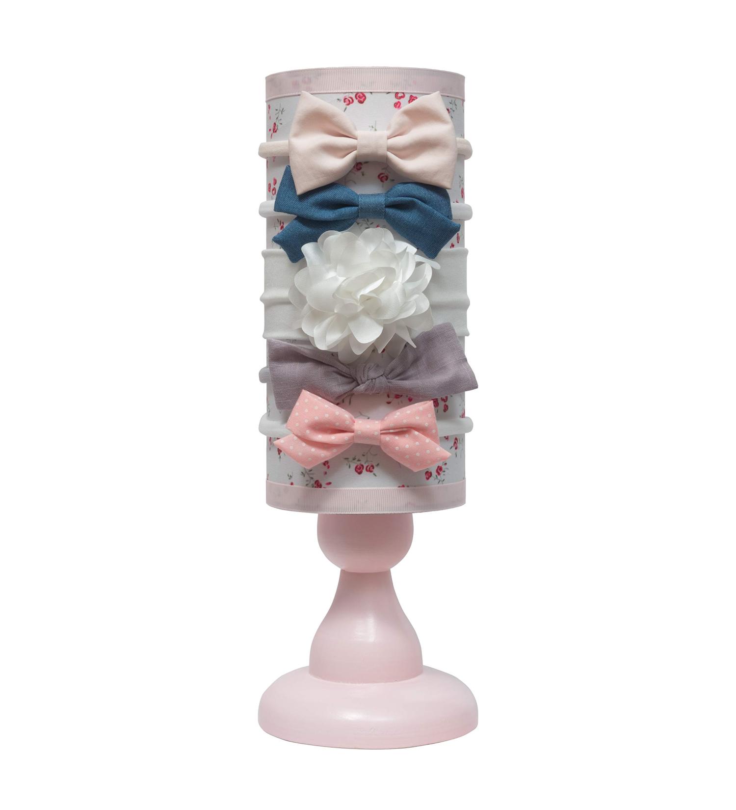 Elly & Emmy Baby Girl Headband Stand Organizer Set - Pink Floral Print, 5pc Hair Accessories for Newborns & All Hair Types - Buy Online on GoSupps.com