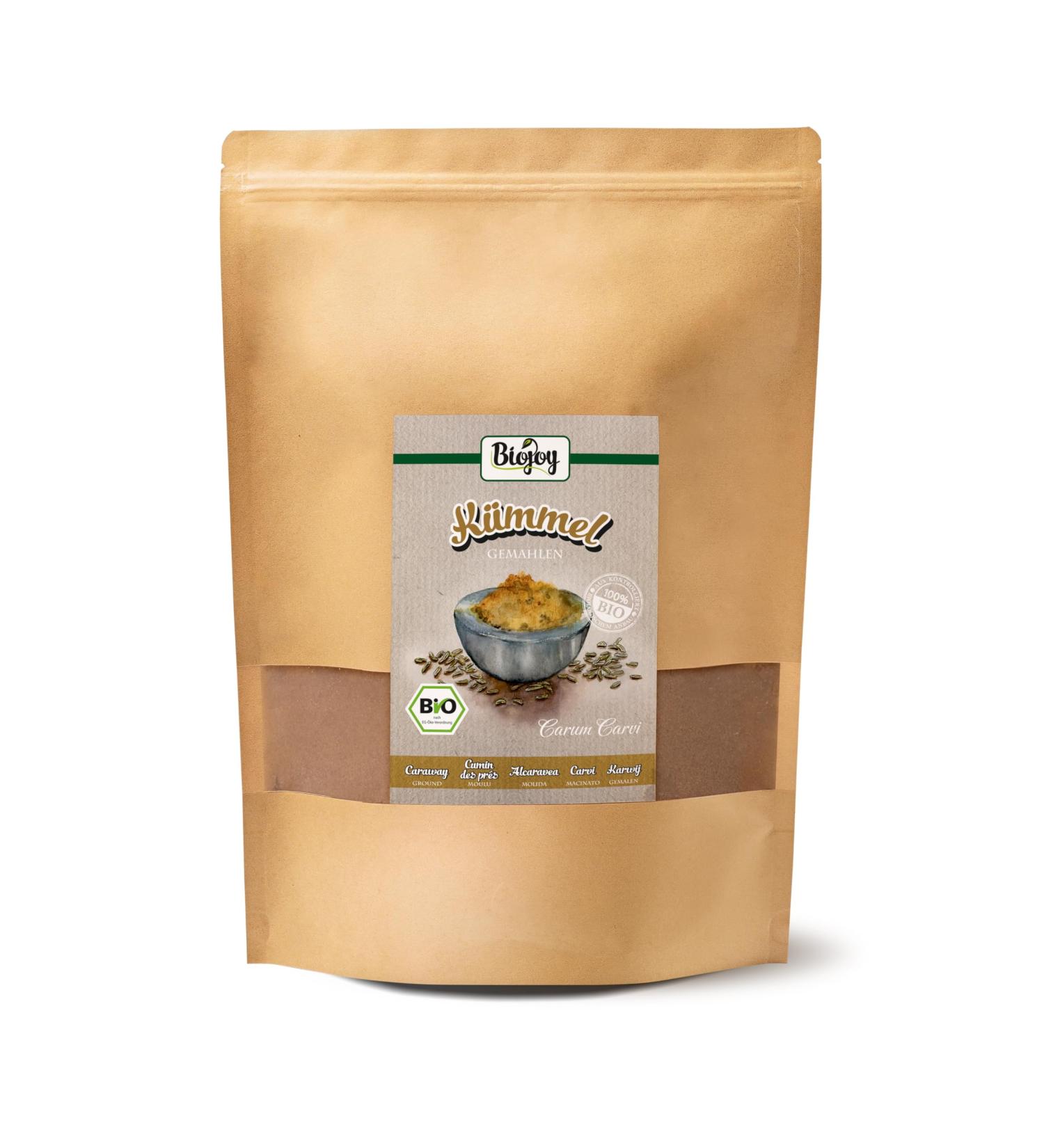 Biojoy Organic Caraway Powder (1 kg) - Pure Additive-Free Caraway Seeds | Premium Quality Spice - Buy Online on GoSupps.com