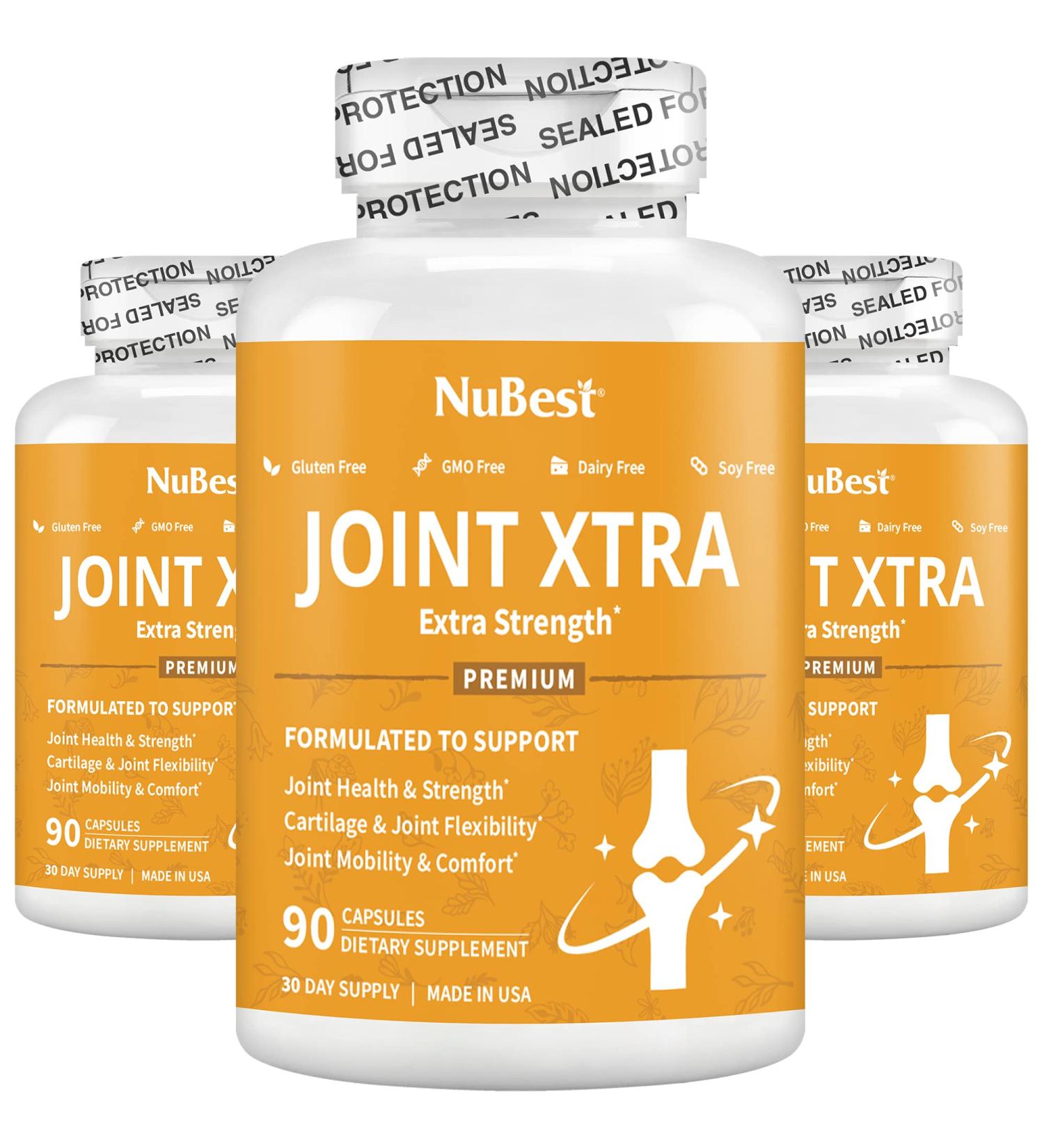Joint Xtra Advanced Support Supplement - Joint Strength Formula with Glucosamine Chondroitin Turmeric MSM & Boswellia for Joint & Cartilage Health Flexibility Mobility & Comfort (Pack of 3) - Buy Online on GoSupps.com