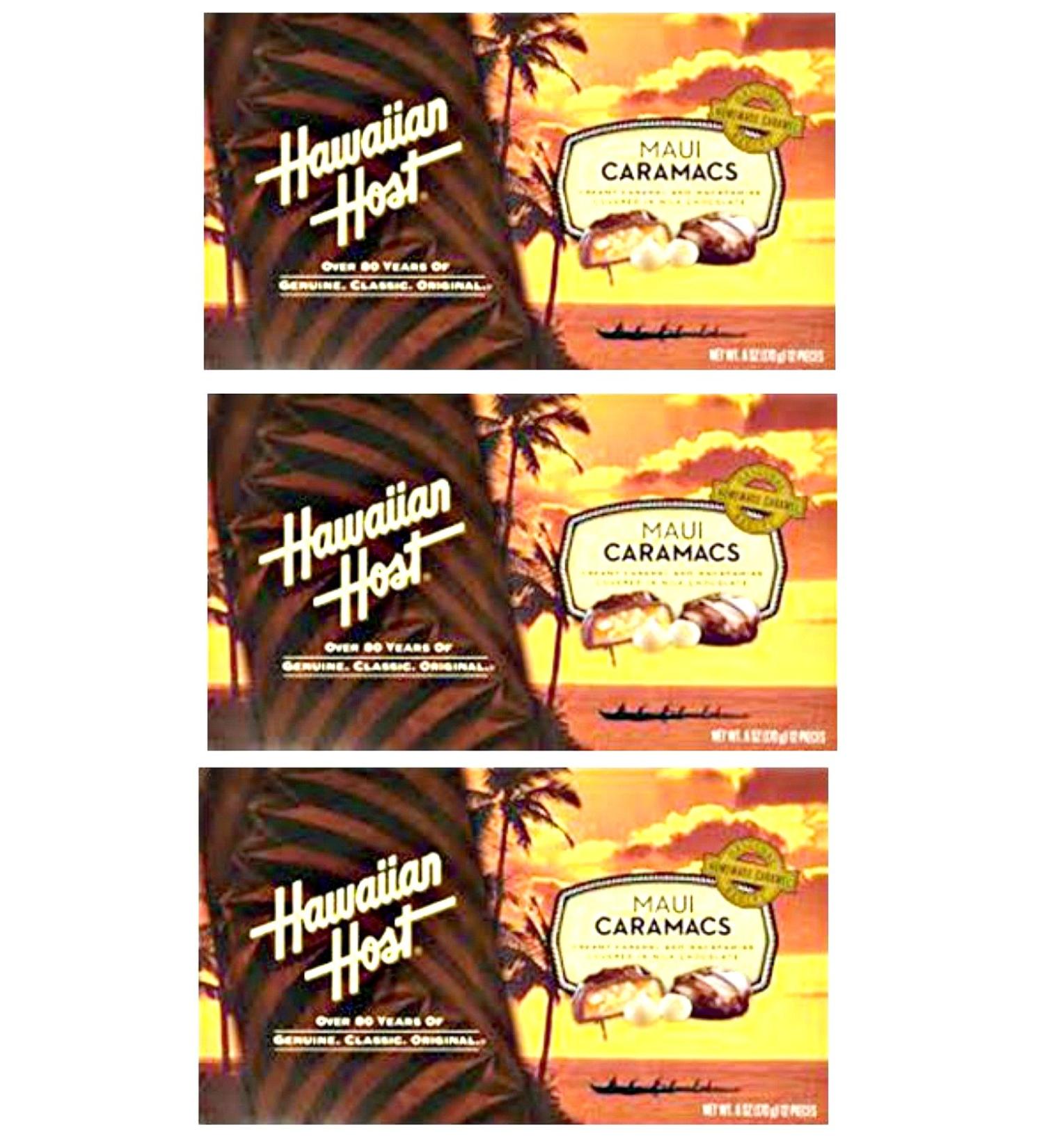 Hawaiian Host Value Pack Macadamia Nuts Maui Caramacs 3 Boxes - Buy Online on GoSupps.com
