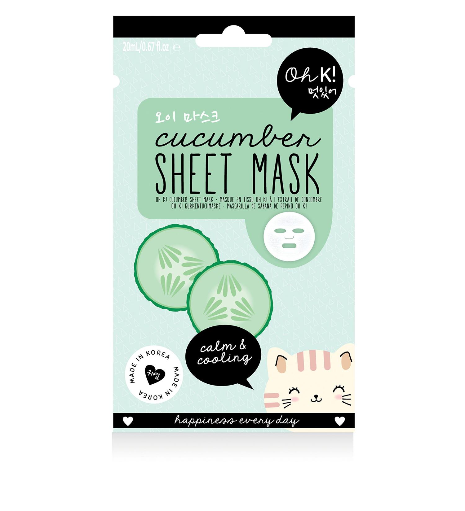 Oh K! Cucumber Facial Sheet Mask - Hydrating & Revitalizing Skincare | Buy Internationally - Buy Online on GoSupps.com